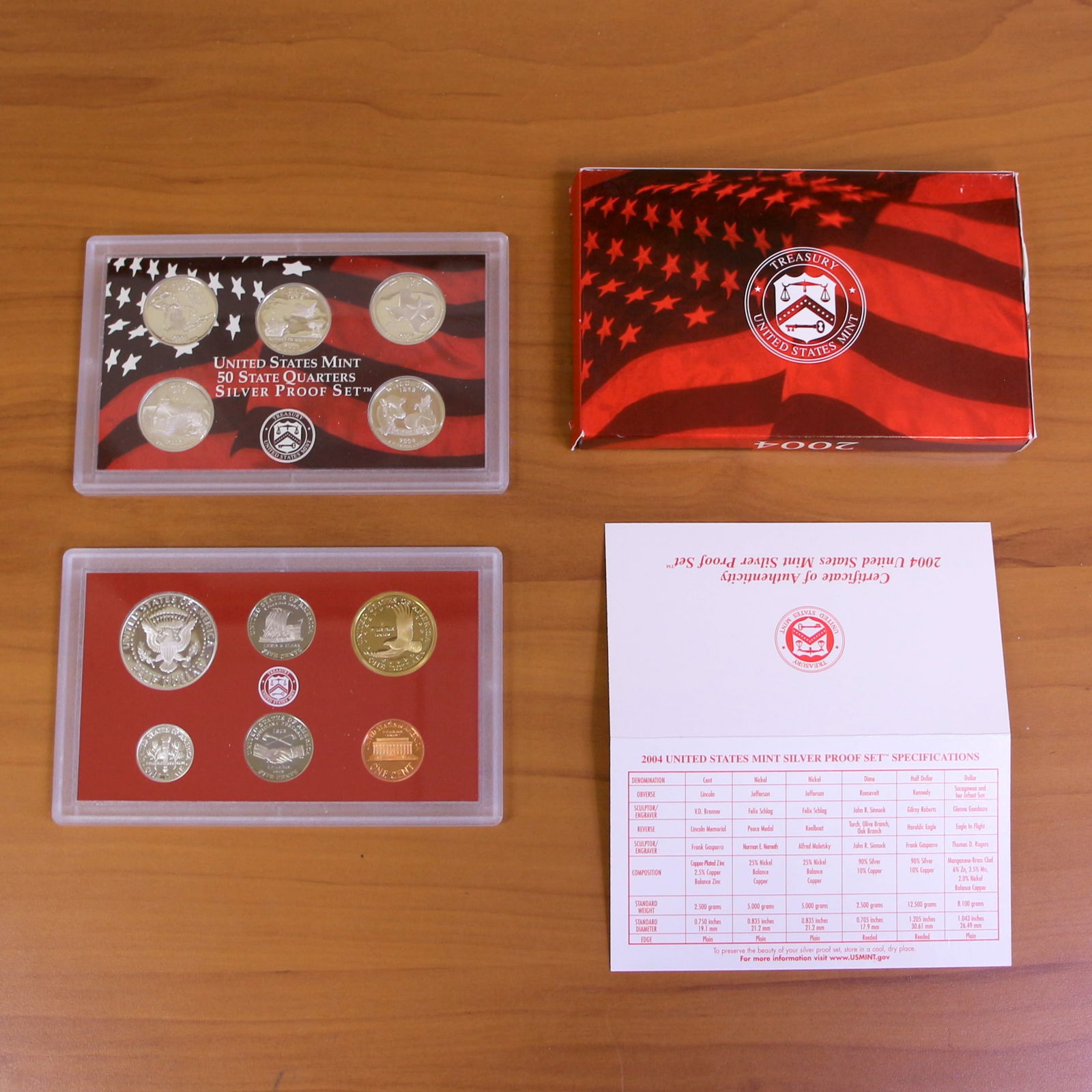 US Mint Silver Proof And Silver State Quarter Set - 2