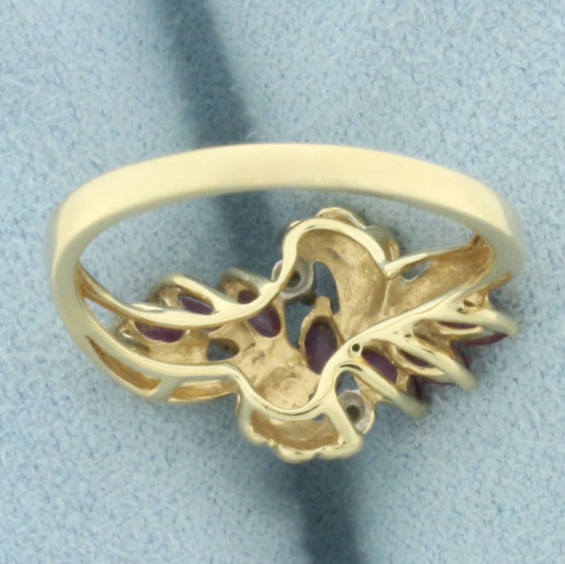 Ruby and Diamond Ring in 14k Yellow Gold - 4