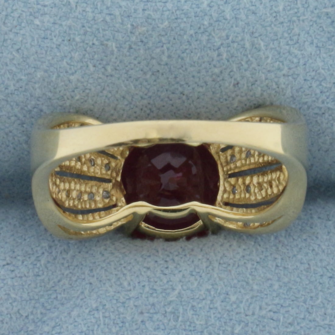 Ruby and Diamond Ring in 14k Yellow Gold - 4