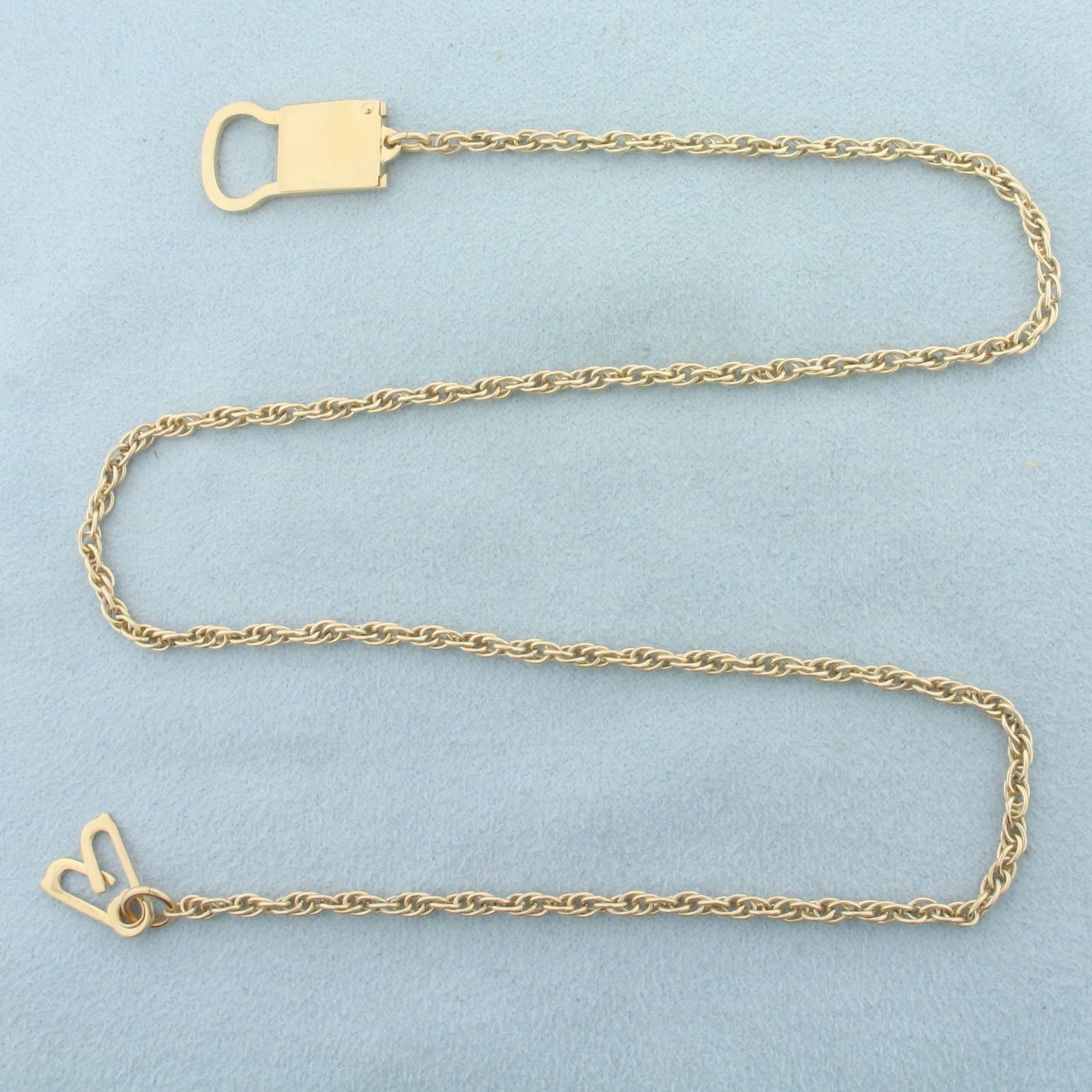 Unique Lock Chain Necklace in 10k Yellow Gold (1 of 2)