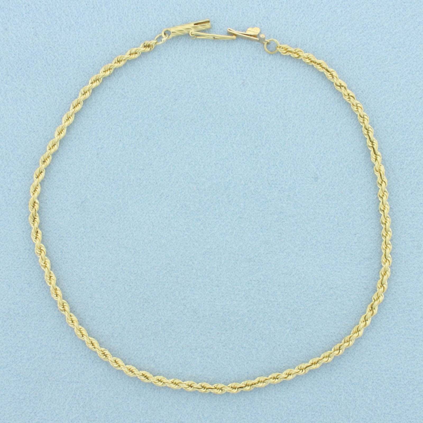 Rope Link Anklet in 18k Yellow Gold (1 of 2)