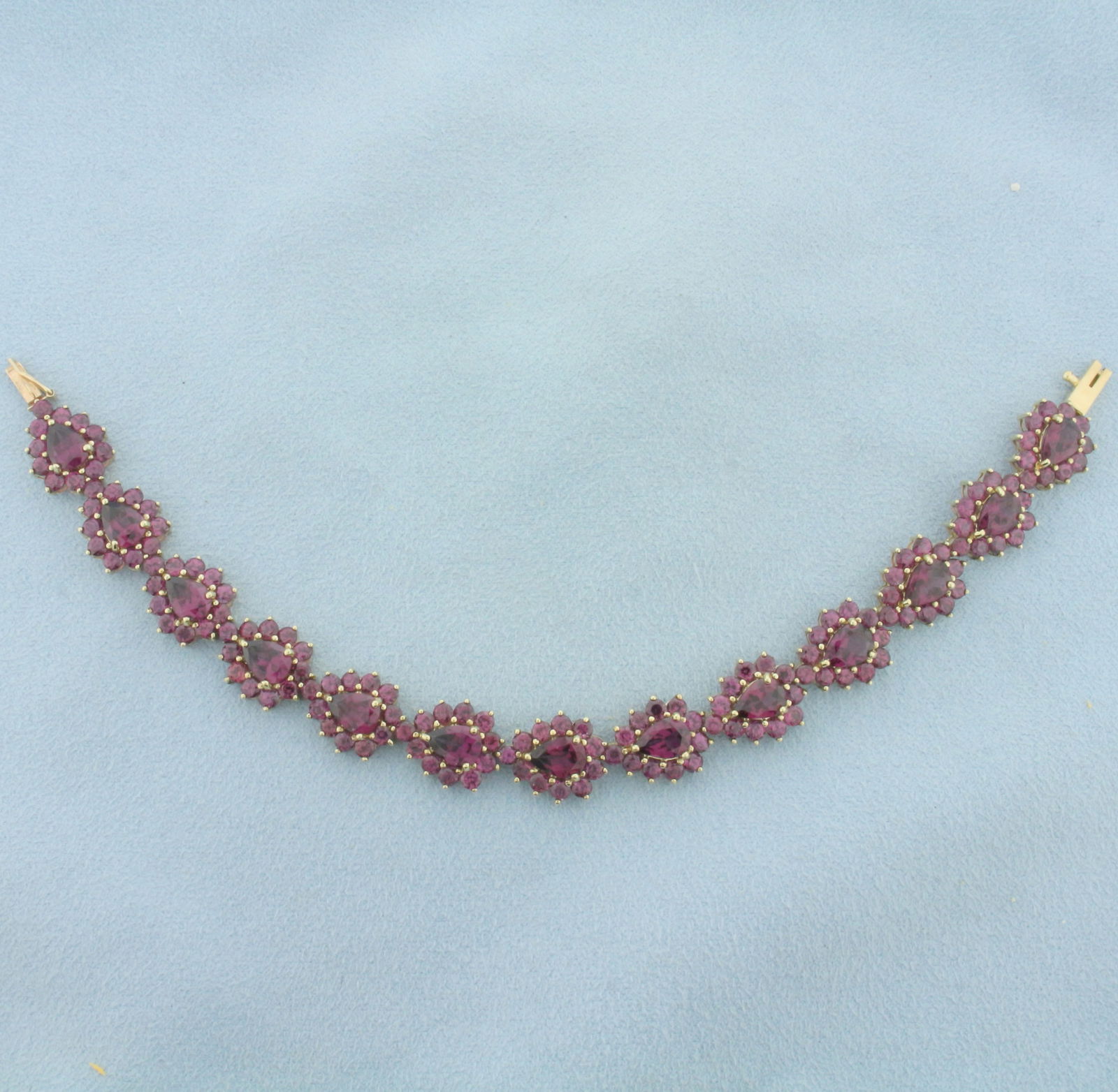 18ct Purple Tourmaline Bracelet in 10k Yellow Gold (1 of 2)