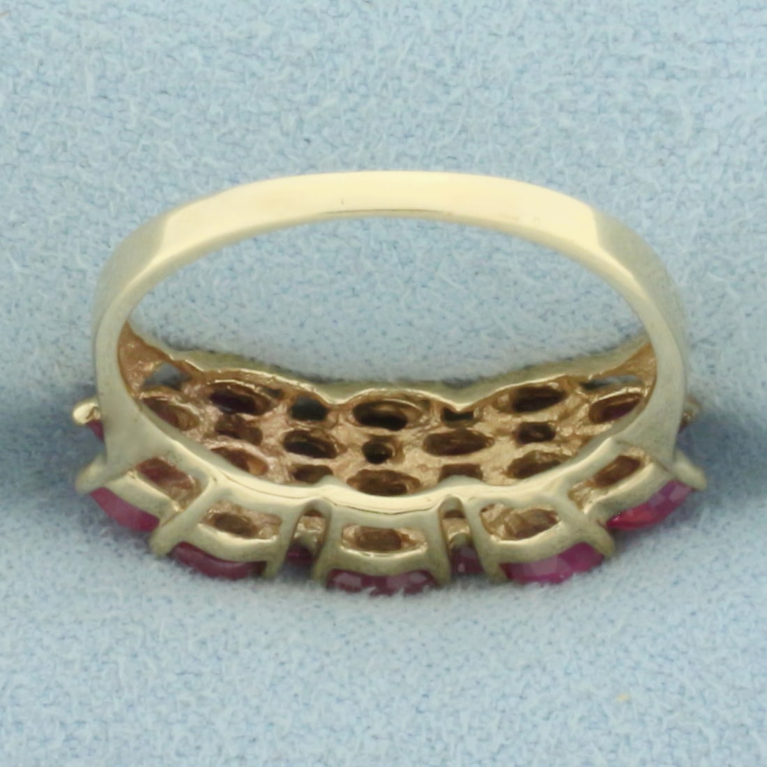 Natural Ruby Ring in 10k Yellow Gold - 4