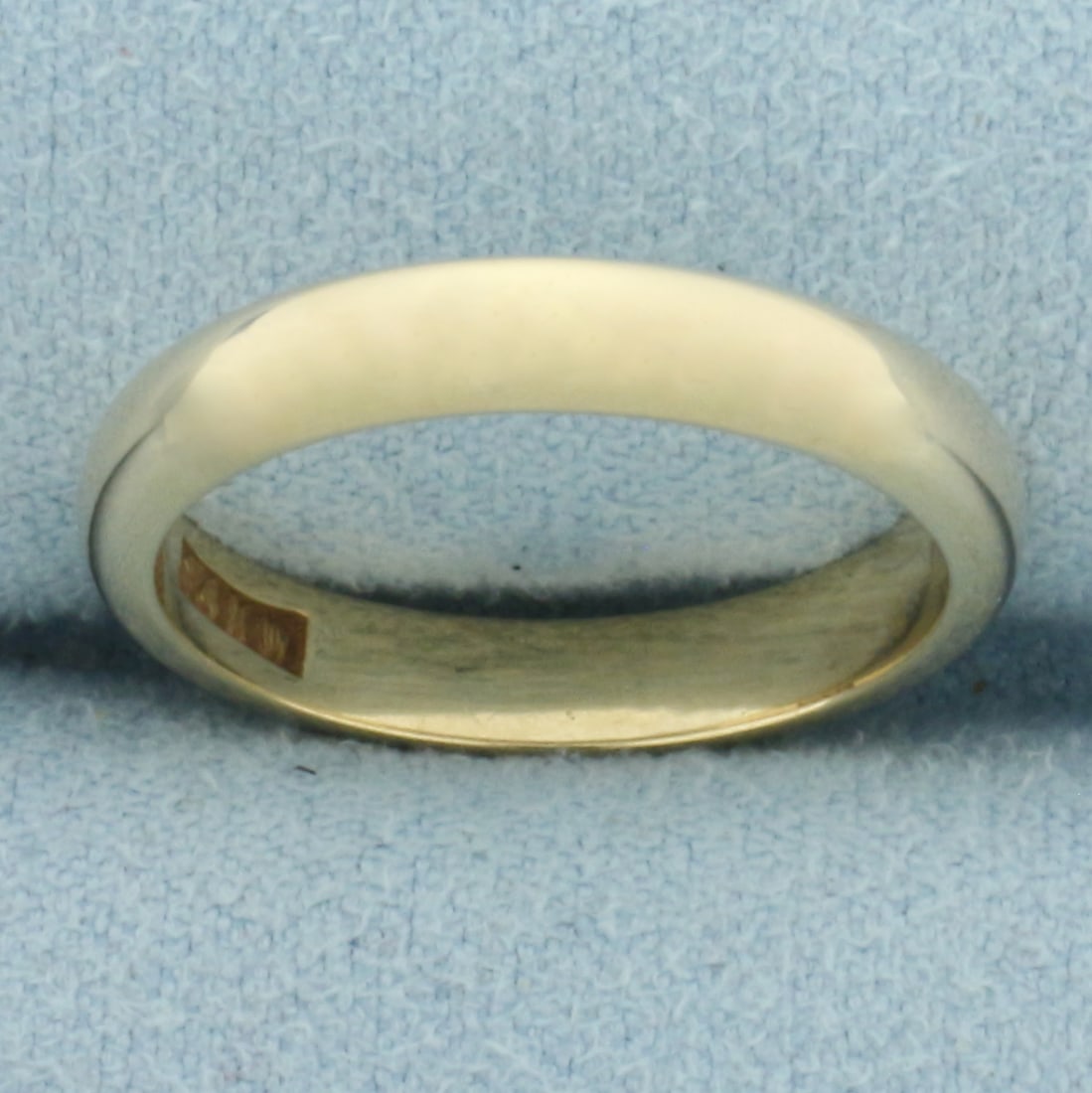 Half Dome Wedding Band Ring in 14k Yellow Gold: In 14k Yellow Gold. 3.5mm wide. Size 7.75. 4.6g.