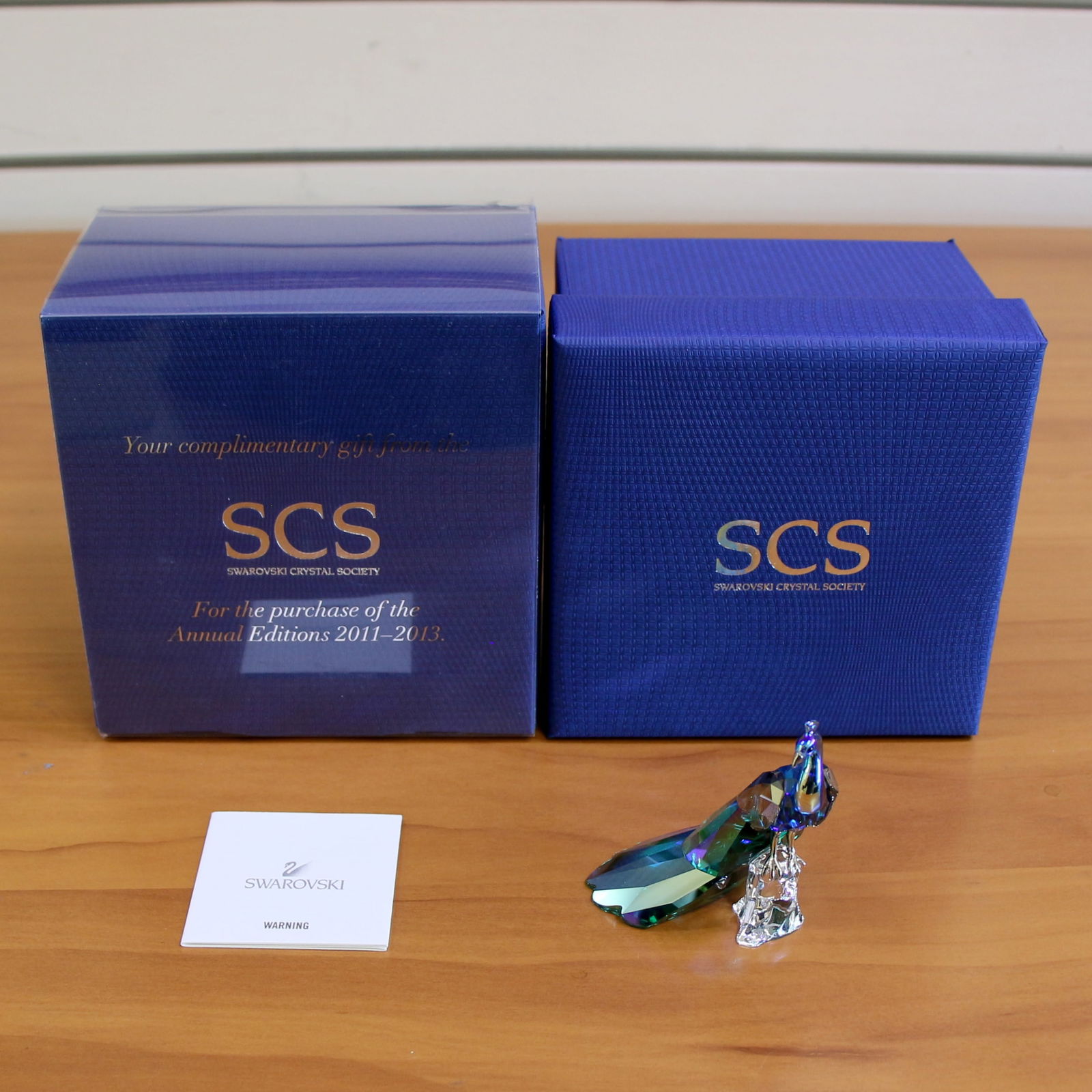 Swarovski Crystal 1145553 Peacock with Box: Excellent condition with box.
