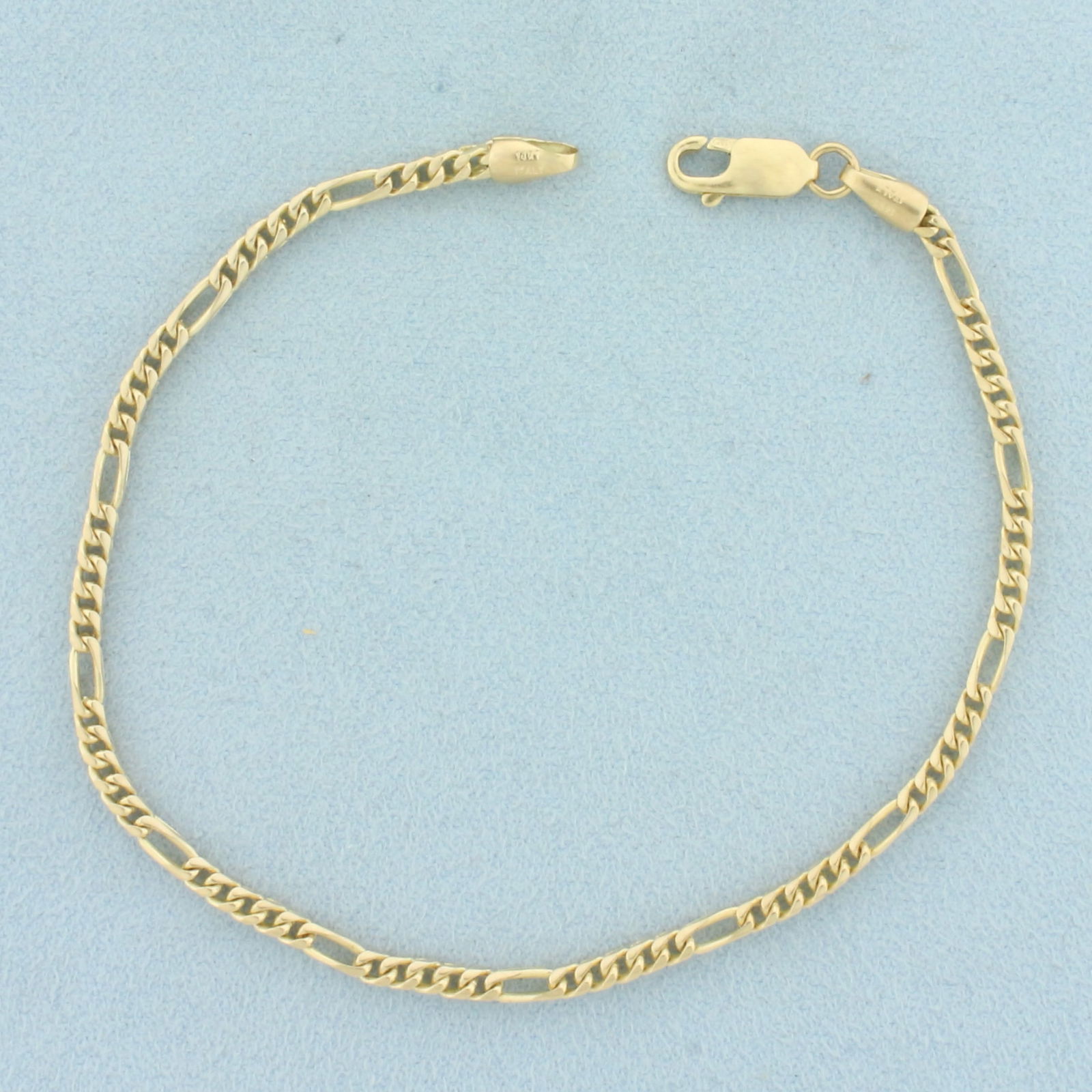 Italian 3D Figaro Link Bracelet in 14k Yellow Gold (1 of 3)