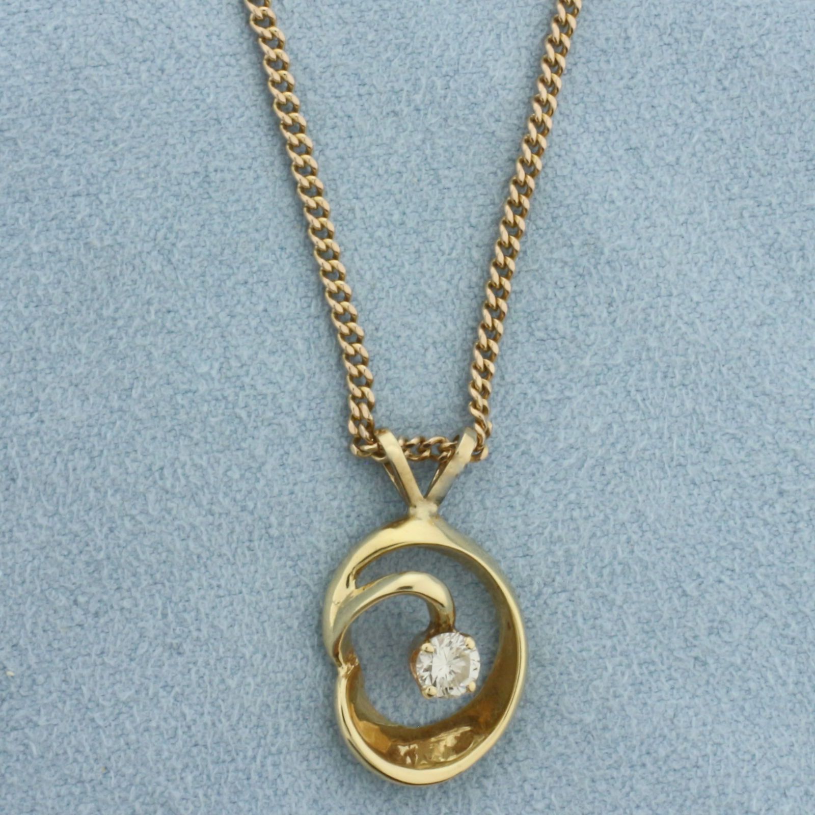 Abstract Design Diamond Necklace in 14k Yellow Gold (1 of 2)