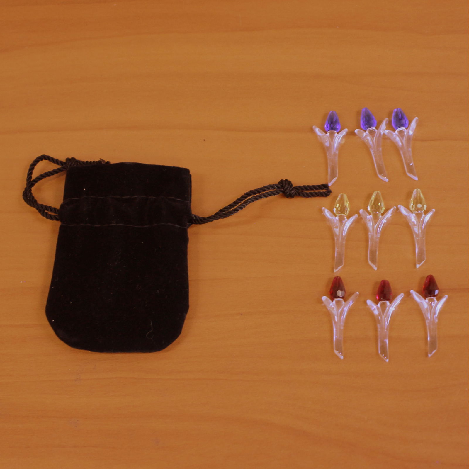 Swarovski Crystal Mini Tulips with Pouch - Set of 9: Excellent condition. Contains 9 mini tulips with pouch.