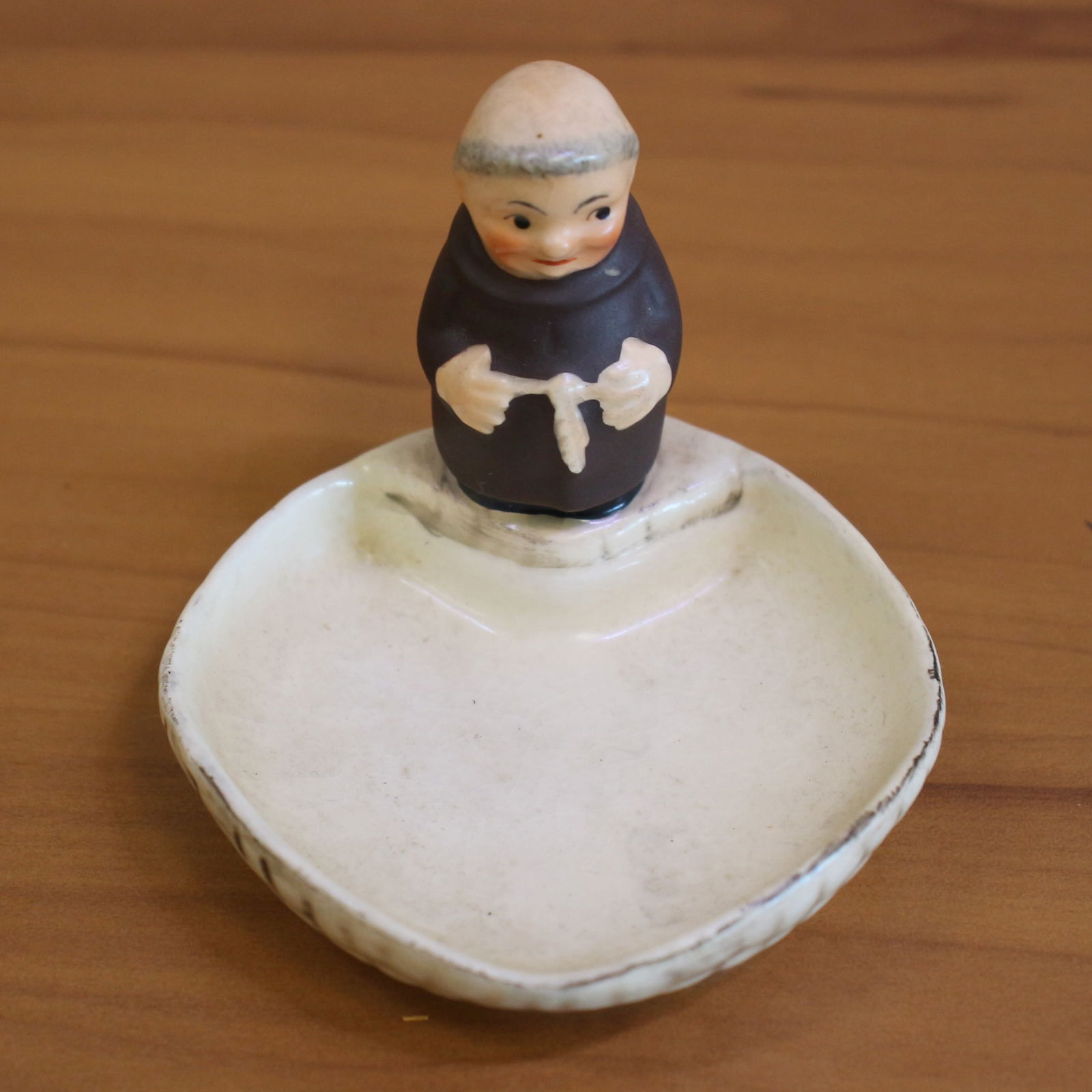 Rare Vintage Goebel Friar Tuck Monk Mini Trinket Dish or Ashtray: 2 3/4 inches tall. 3 inches wide. #ZF43/0.