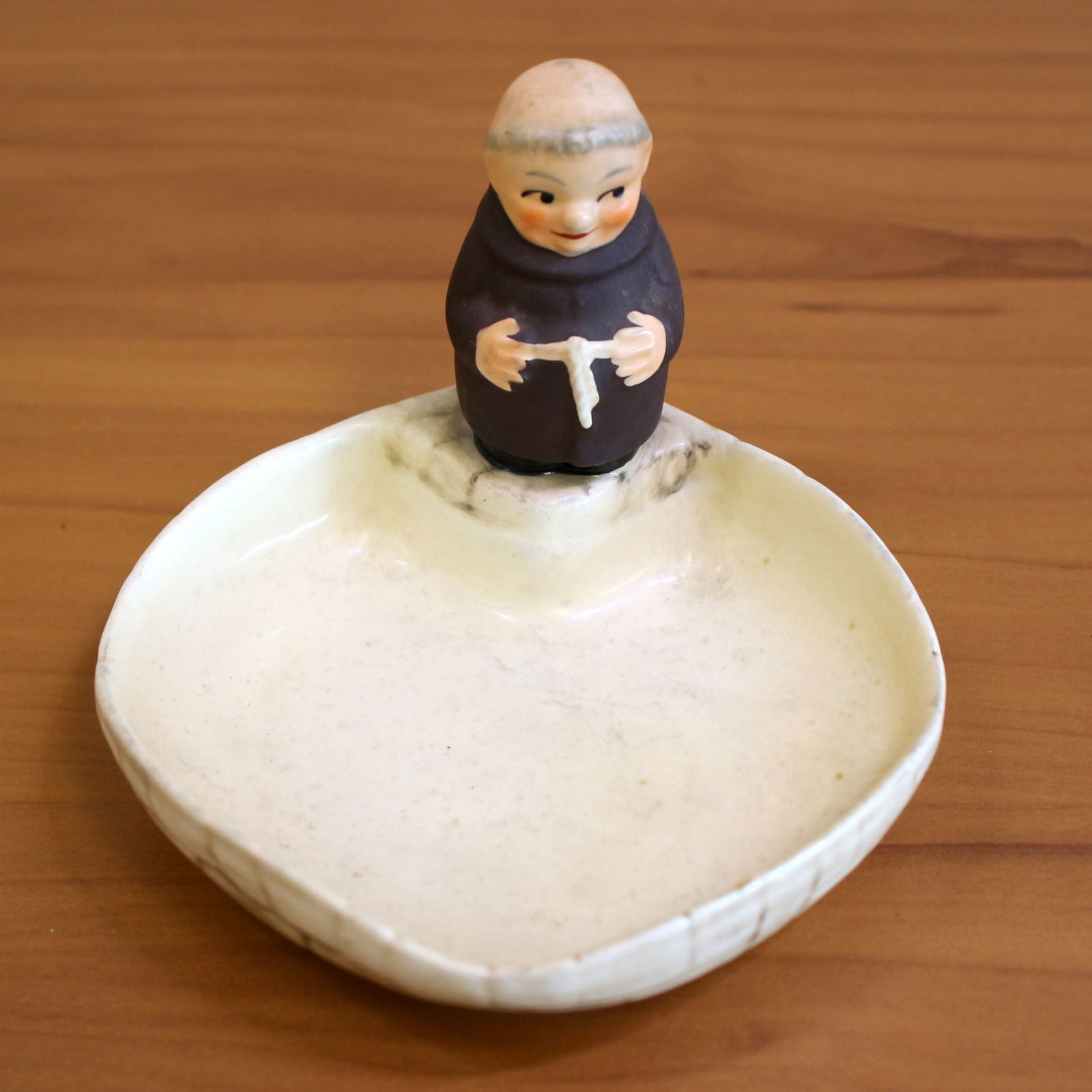 Rare Vintage Goebel Friar Tuck Monk Small Trinket Dish or Ashtray: 3 1/4 inches tall. 4 inches wide. #ZF43/0.