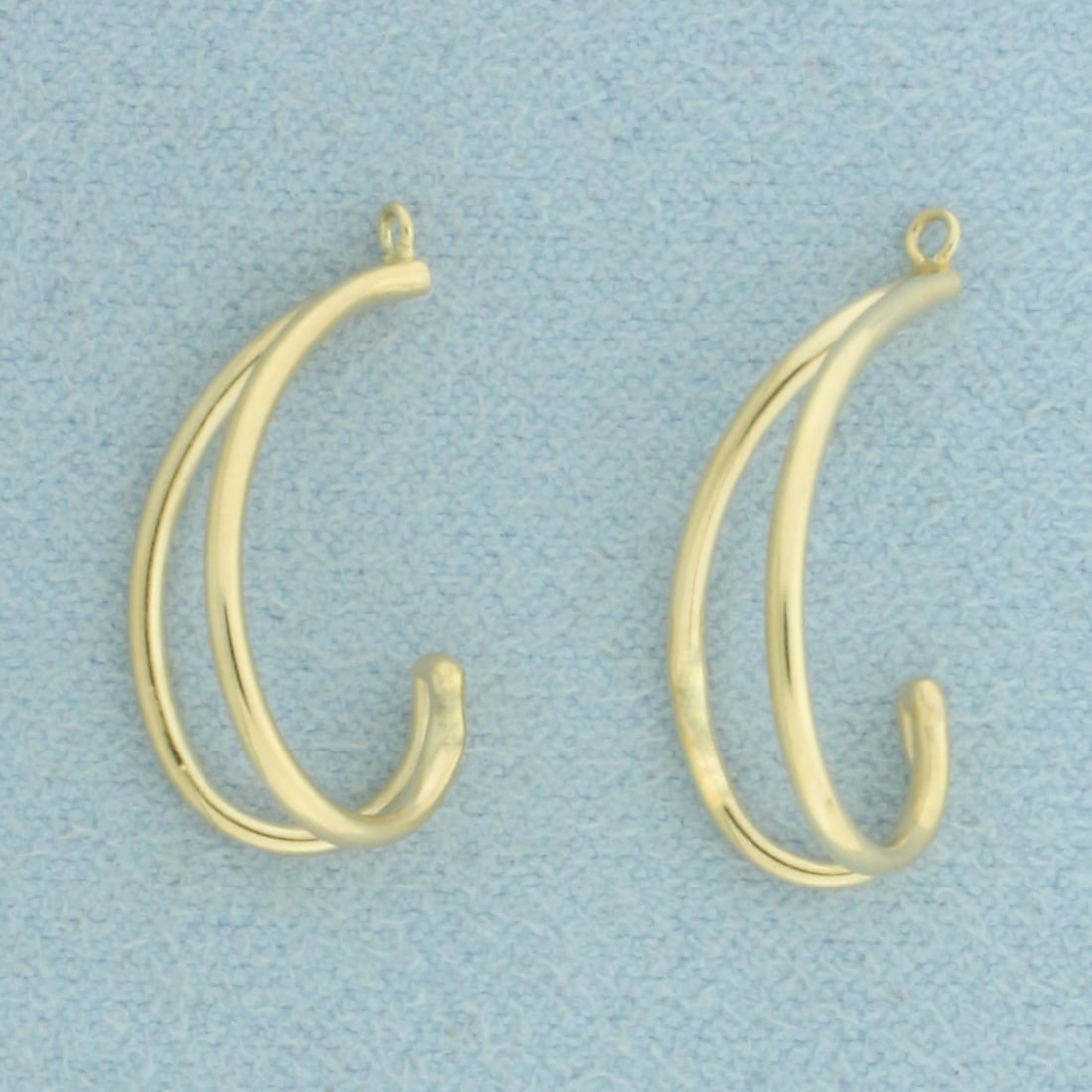J-Hoop Earring Jacket or Enhancers in 14k Yellow Gold (1 of 3)
