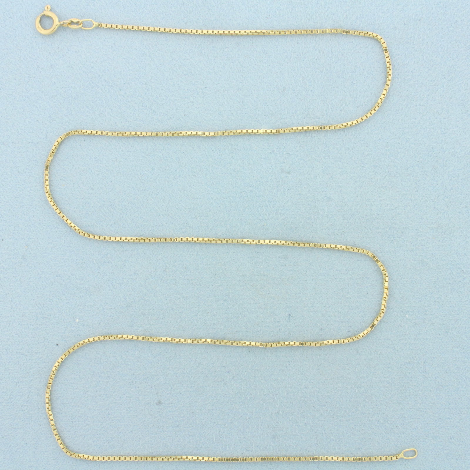 Italian 20 Inch Box Link Chain Necklace in 14k Yellow Gold (1 of 2)