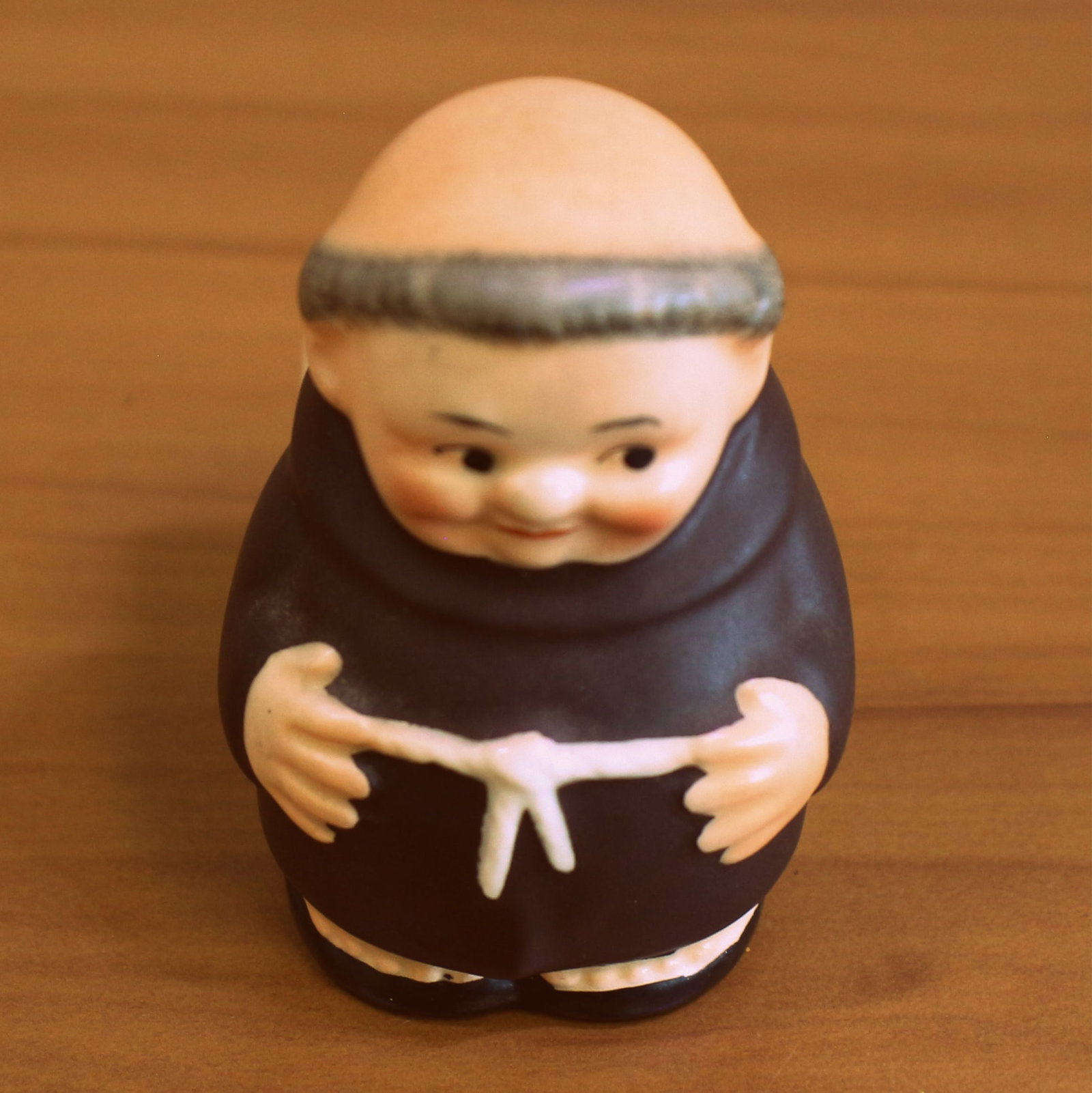 Rare Vintage Goebel Friar Tuck Monk Matchbox Stand: 3 1/4 inches tall. 2 inches wide. #RX111.