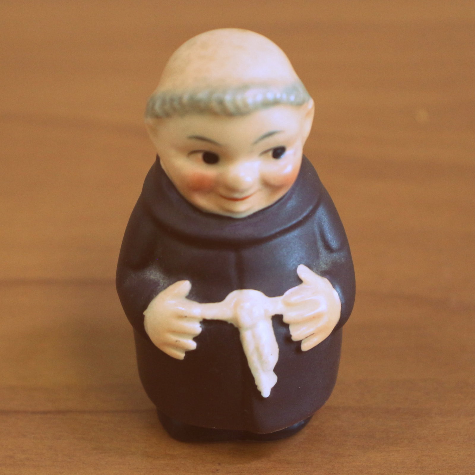 Rare Vintage Goebel Friar Tuck Monk Mini Figurine: 2 1/4 inches tall. 1 1/4 inch wide.