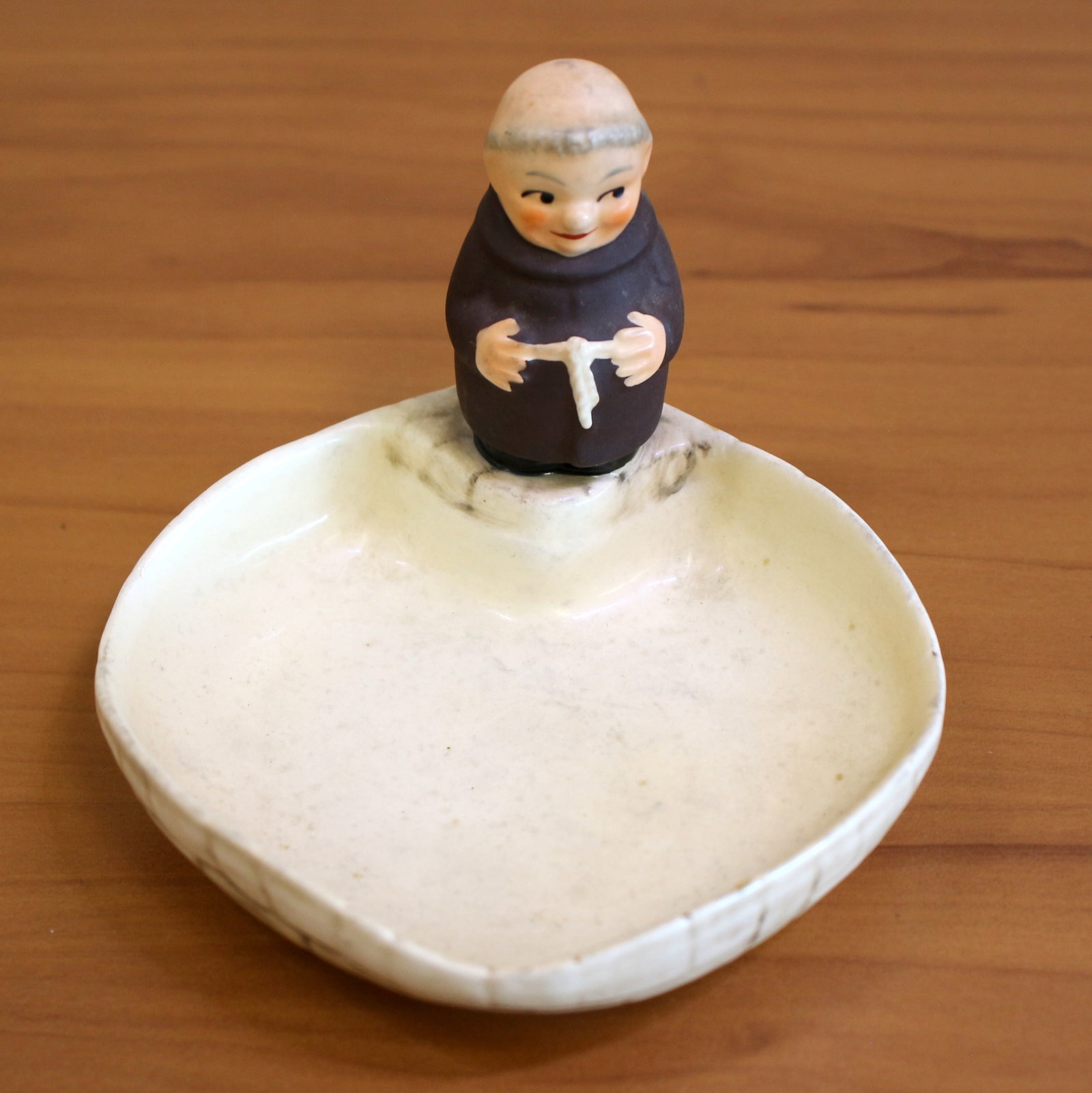 Rare Vintage Goebel Friar Tuck Monk Small Trinket Dish or Ashtray: 3 1/4 inches tall. 4 inches wide. #ZF43/0.