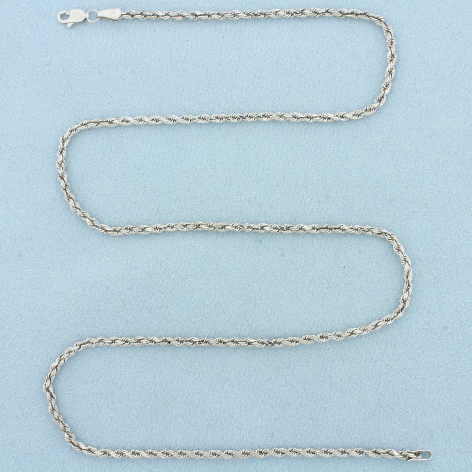 20 Inch Rope Link Chain Necklace in 14k White Gold (1 of 2)