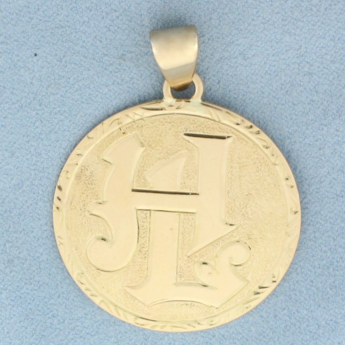 Vintage HL or LH Monogram Pendant in 18k Yellow Gold: In 18k Yellow Gold. 1 3/4 inch long. 1 3/8 inch wide. 13.8g.