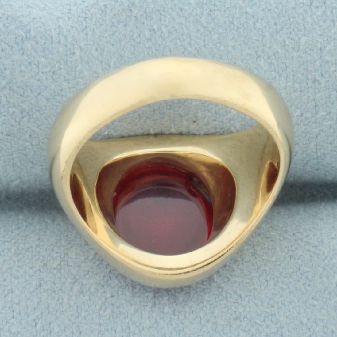 Lab Ruby Ring in 10k Yellow Gold - 4