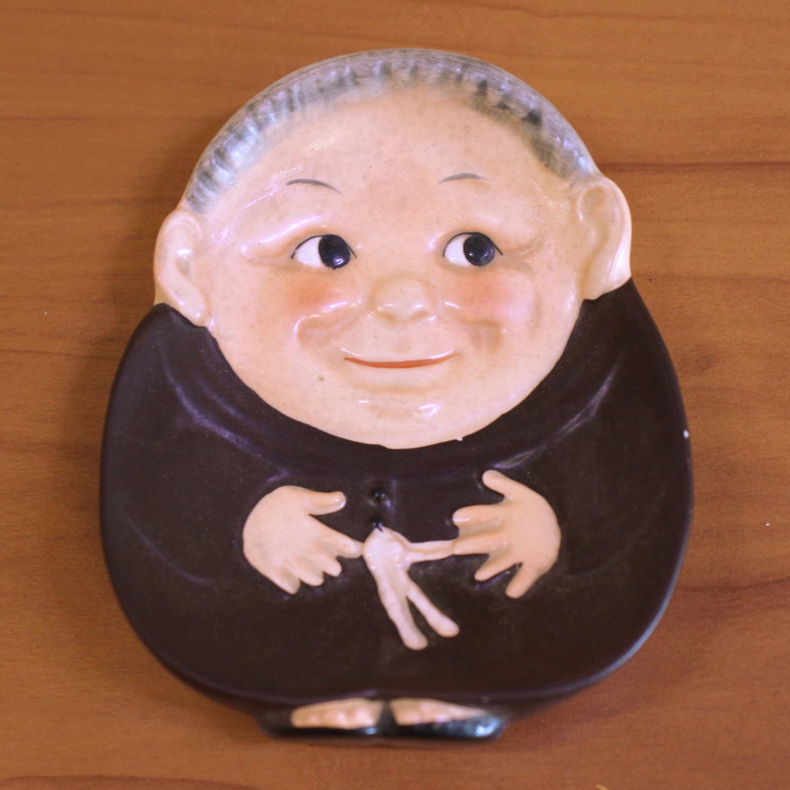 Rare Vintage Goebel Friar Tuck Monk Flat Ashtray (1 of 3)