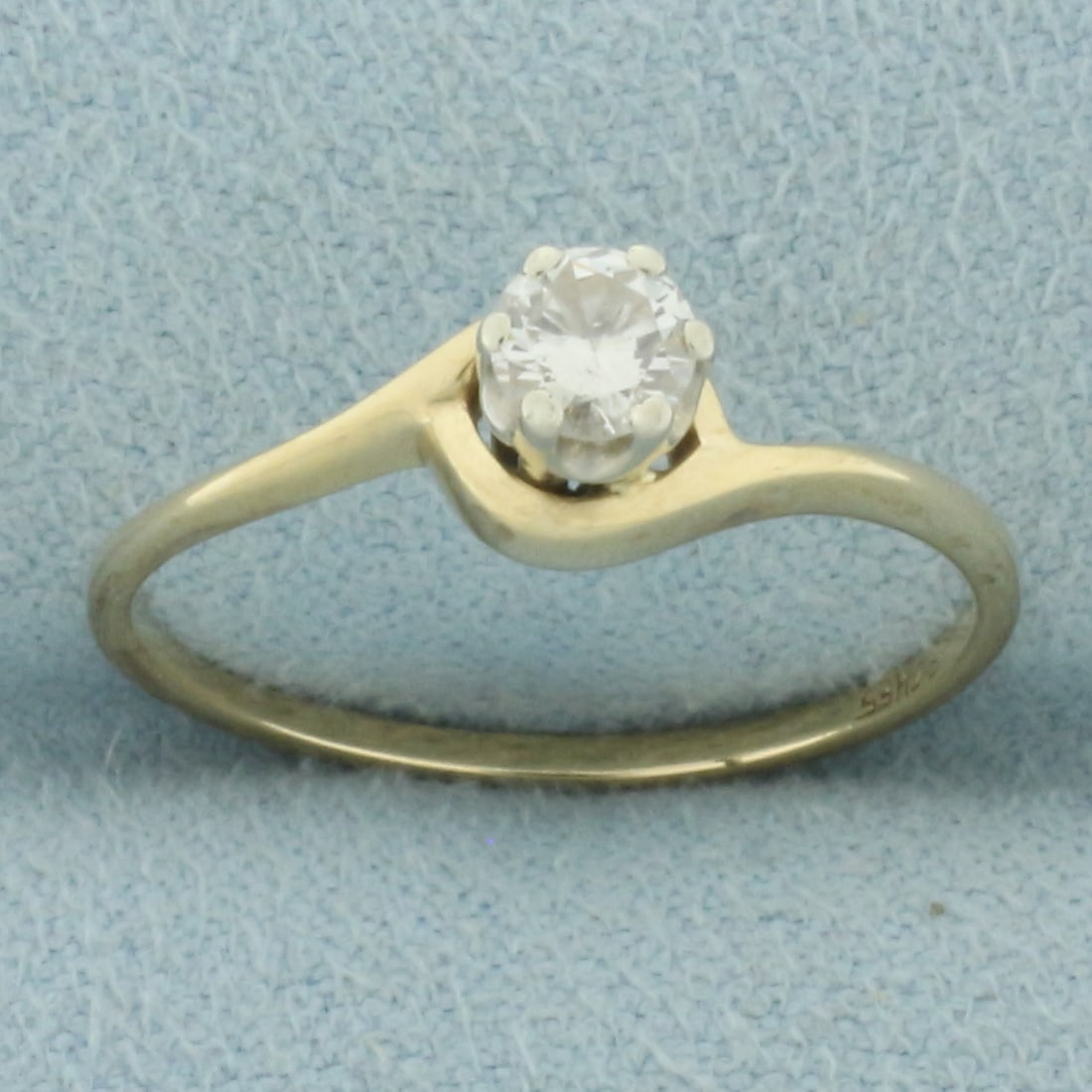 Diamond Solitaire Engagement Ring in 14k Yellow Gold (1 of 4)