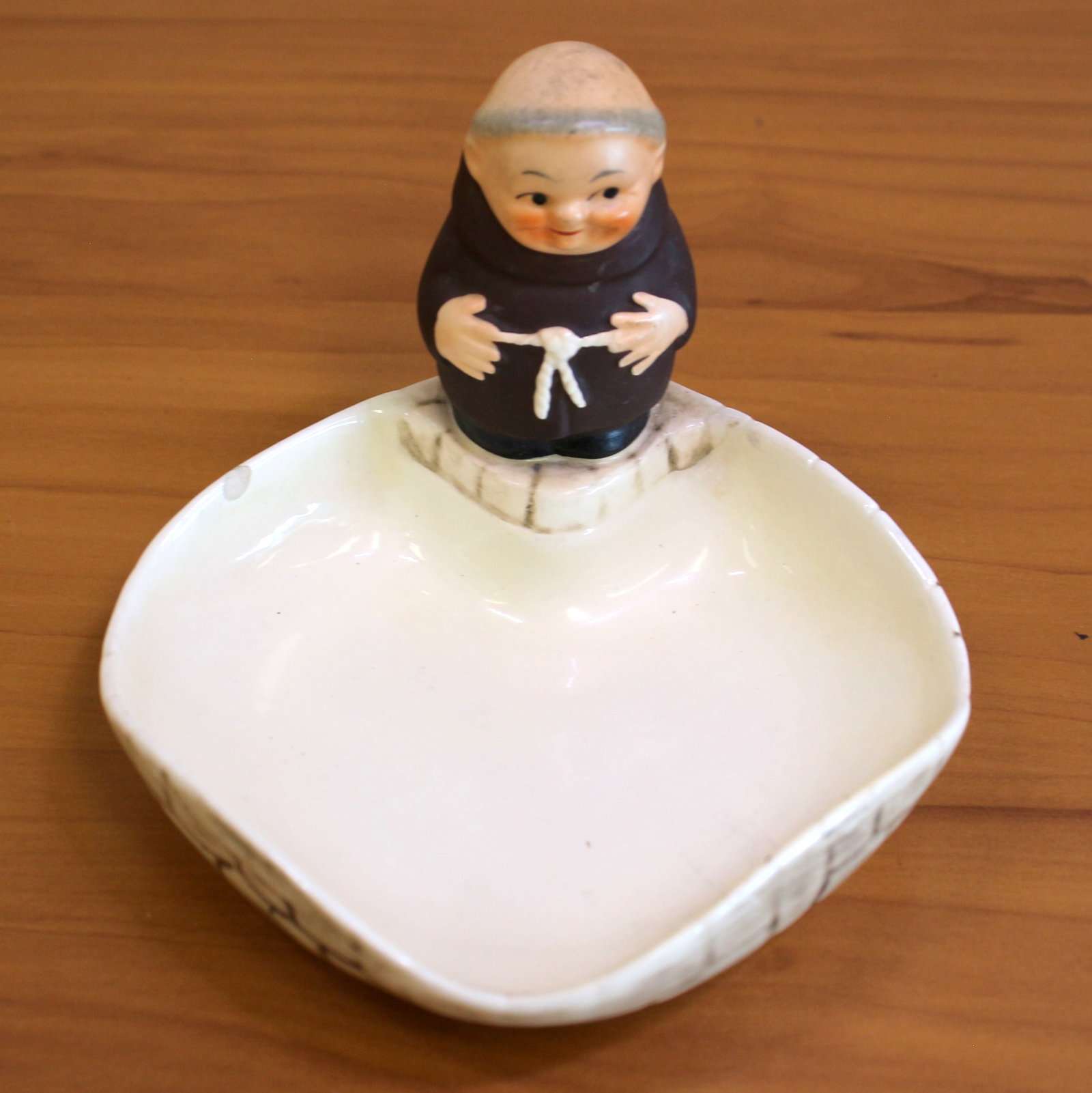 Rare Vintage Goebel Friar Tuck Monk Large Trinket Dish or Ashtray (1 of 3)