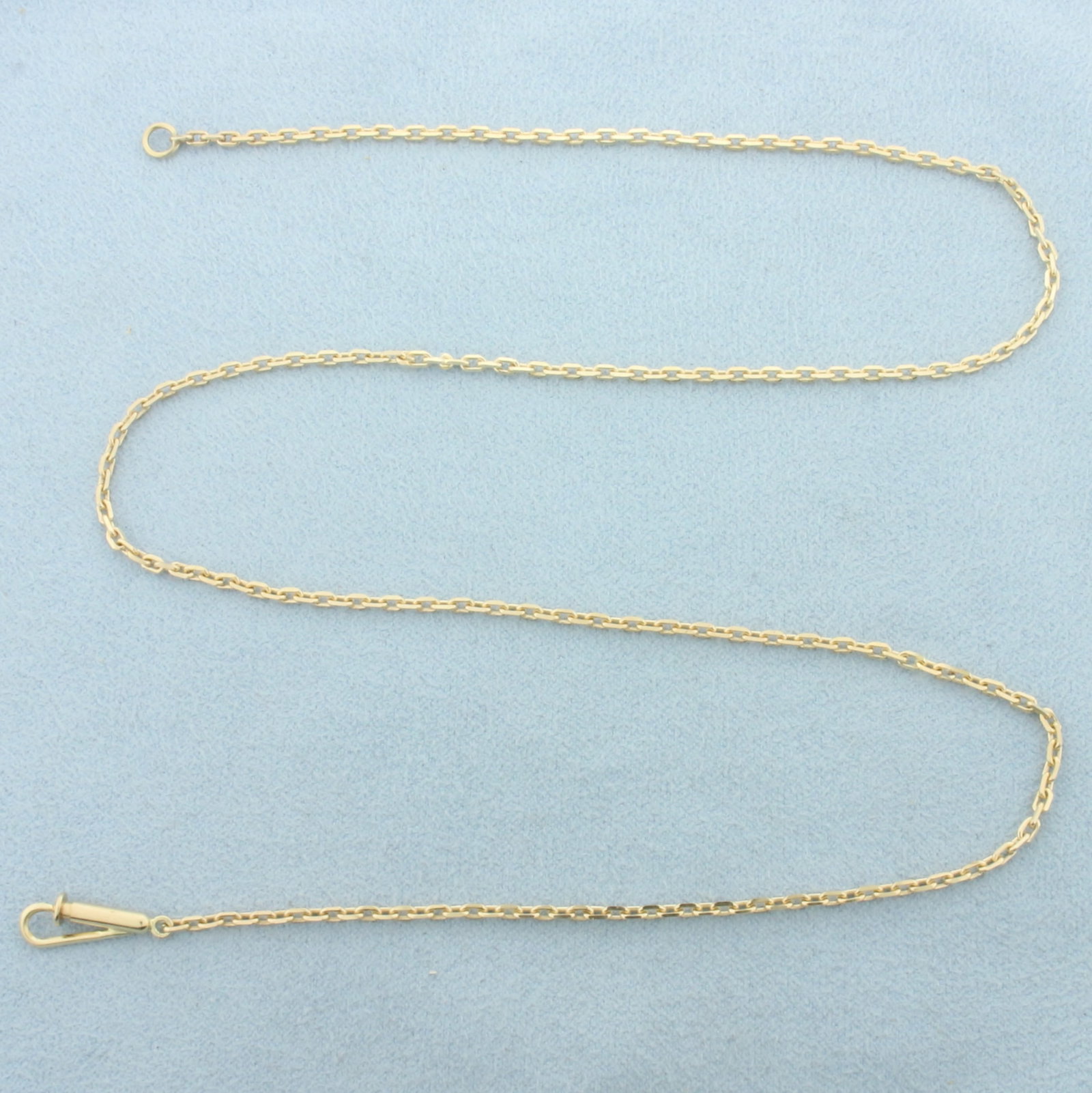 18 Inch Cable Link Chain Necklace in 14k Yellow Gold: In 14k Yellow Gold. 18 inches long. 1.8mm wide. 5.3g.