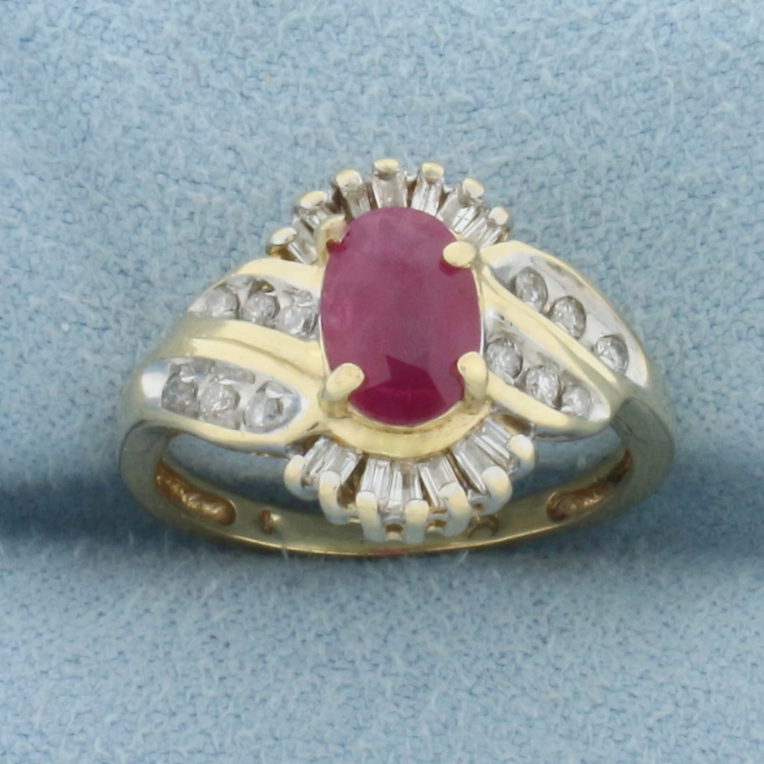 Ruby and Diamond Ring in 14k Yellow Gold (1 of 4)