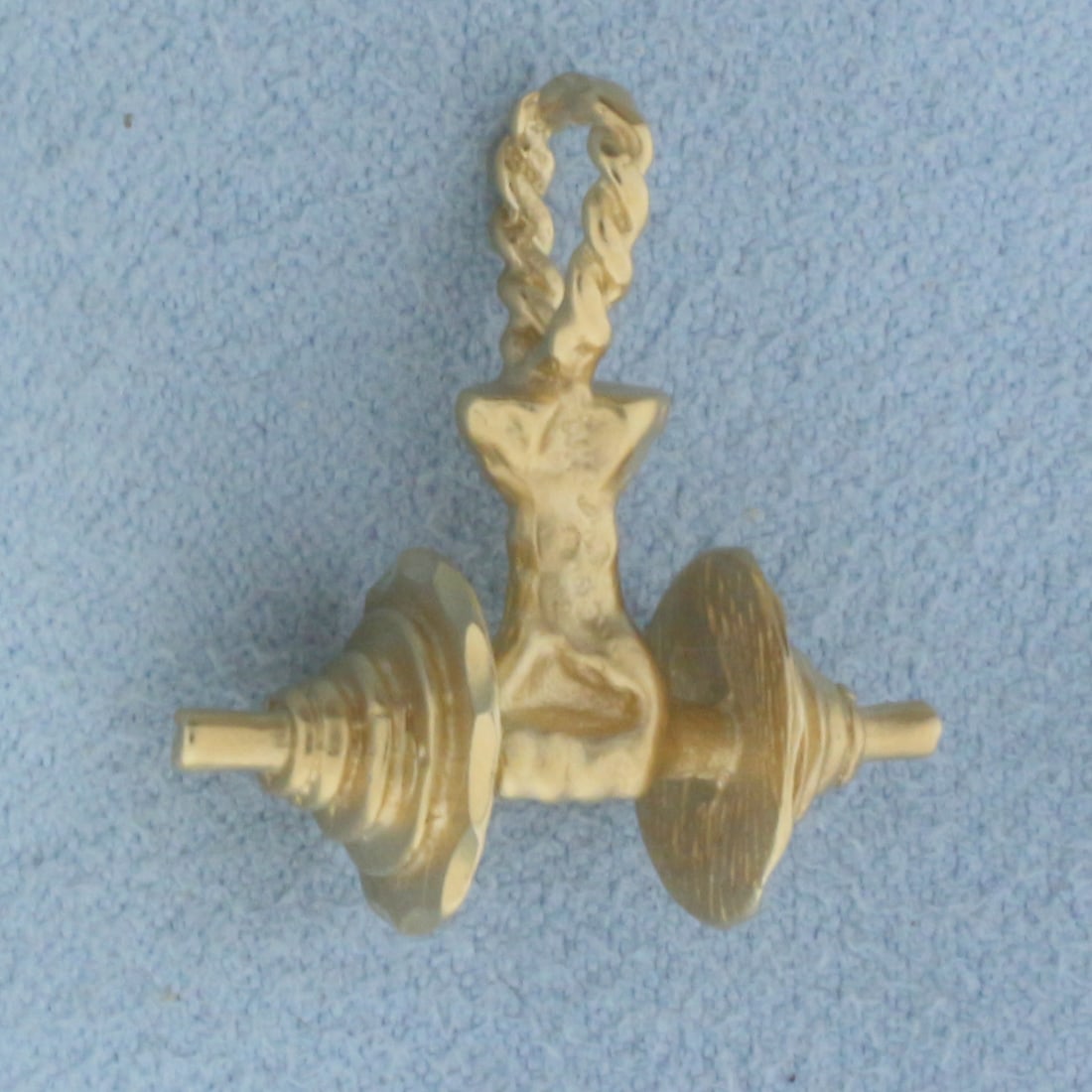 Dumbbell Pendant in 14k Yellow Gold (1 of 2)