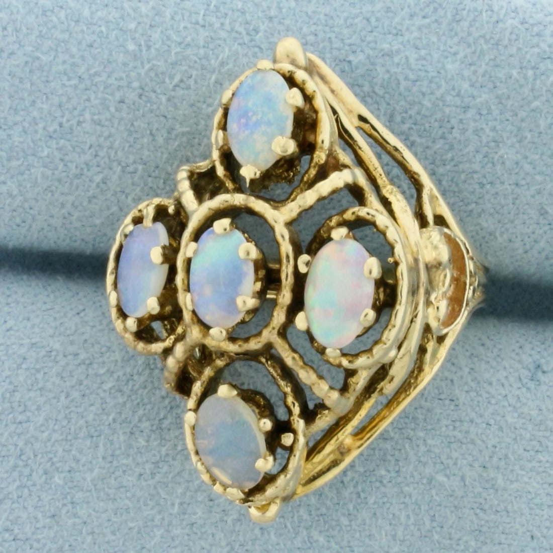 Vintage Opal Statement Ring in 14k Yellow Gold - 2