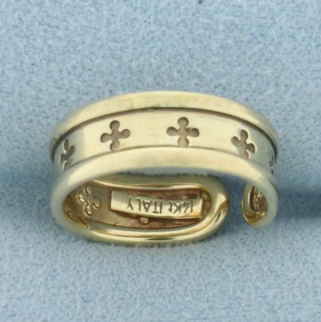 Adjustable Clover Design Ring in 14k Yellow Gold - 2