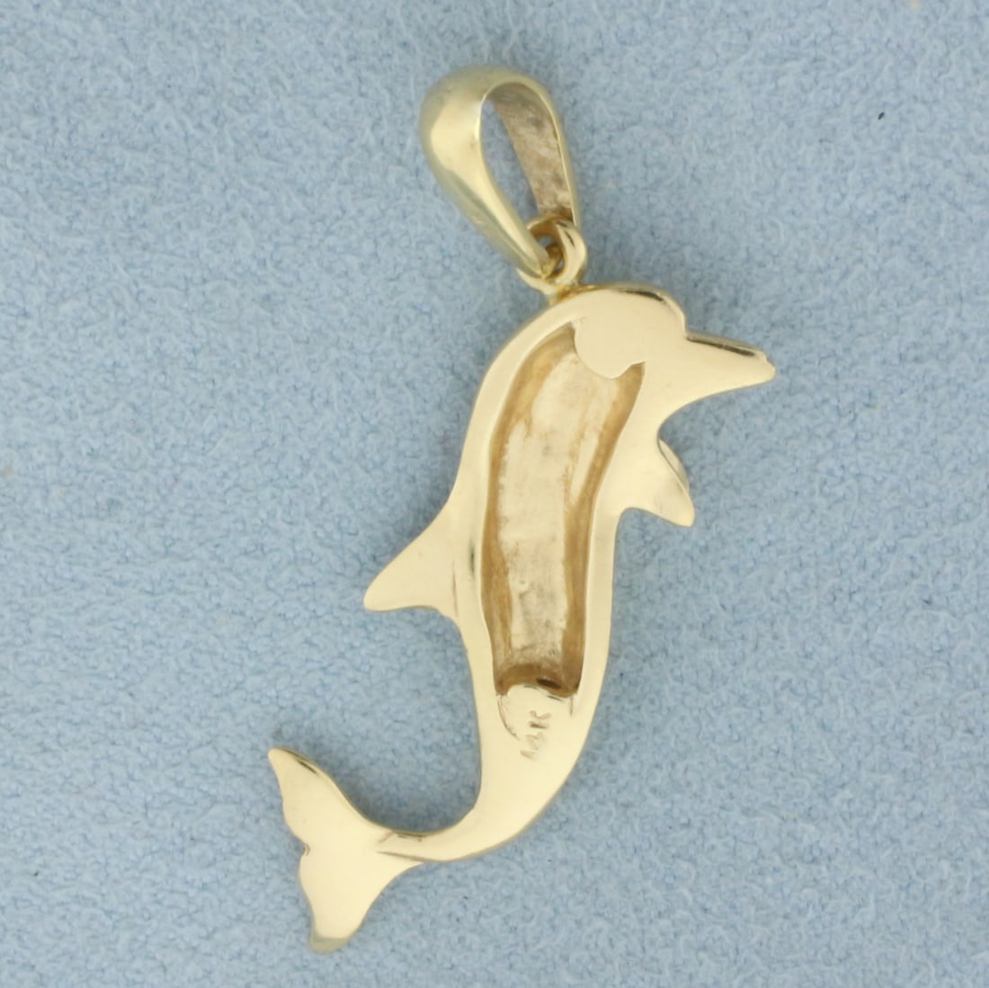 Dolphin Pendant in 14k Yellow Gold - 2