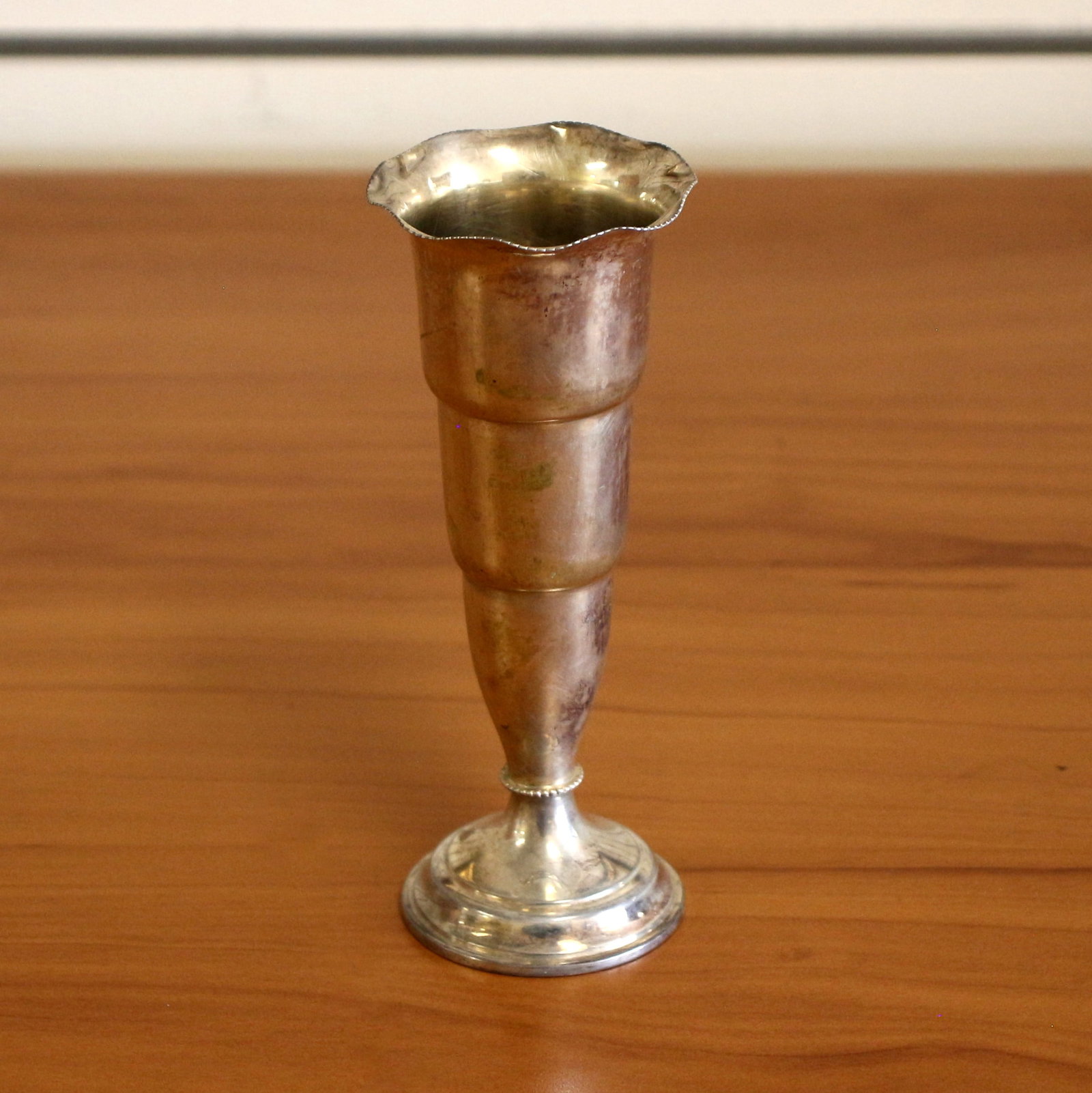 Trumpet Flower Vase in 800 Coin Silver (1 of 3)