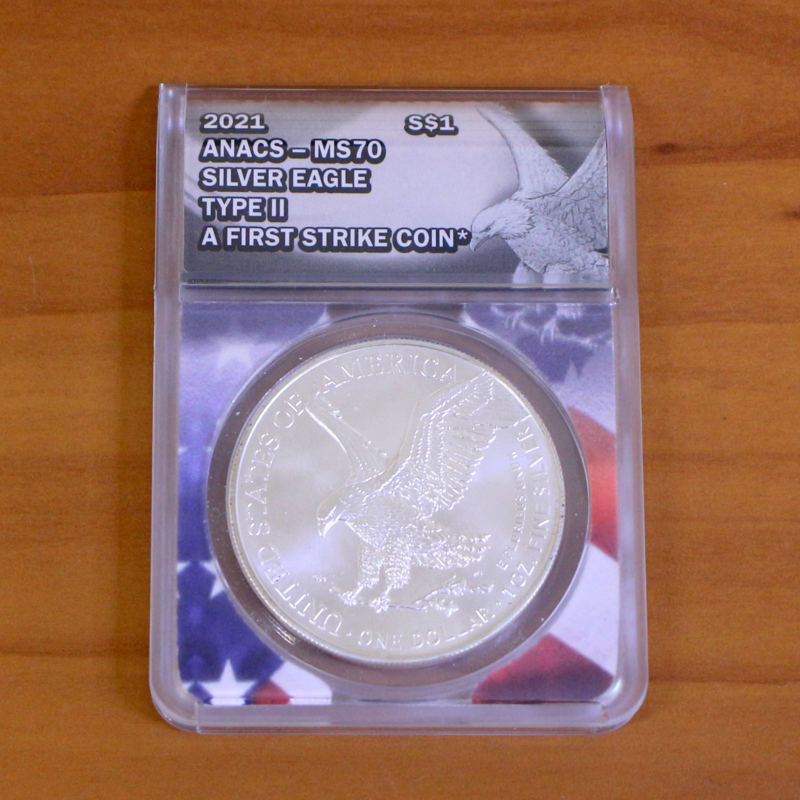 ANACS 2021 MS70 First Strike Silver Eagle Coin - 2