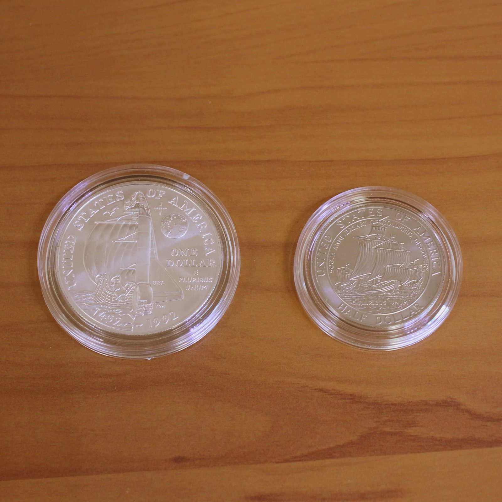 US Mint Columbus Quincentenary Uncirculated Coin Set OGP - 3