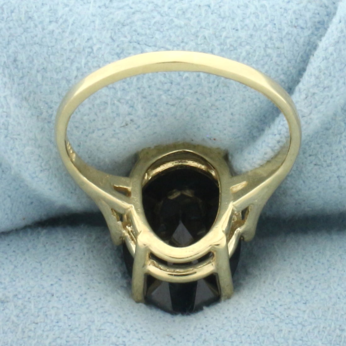 Garnet Solitaire Statement Ring in 14k Yellow Gold - 4
