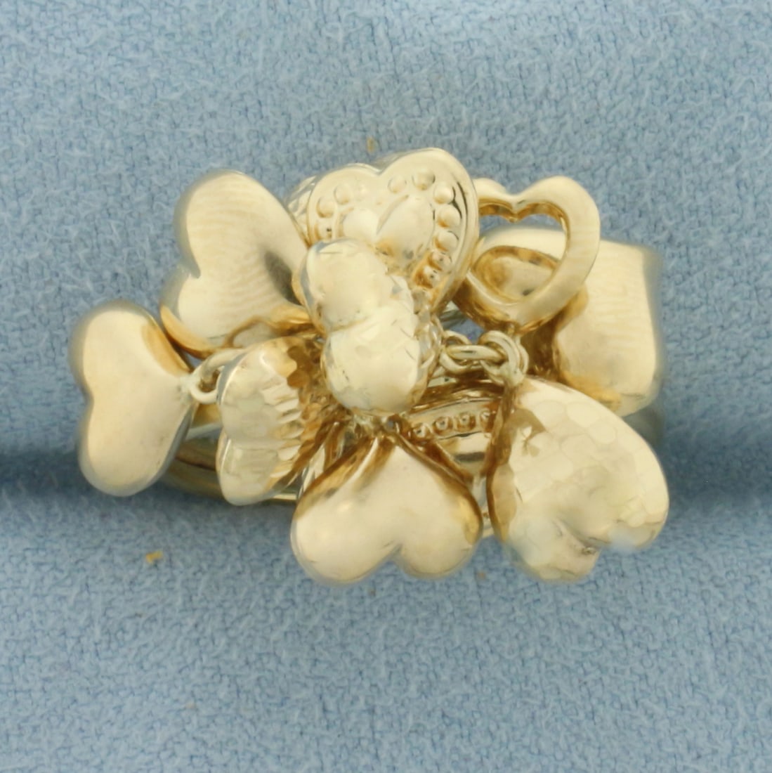 Puffy Heart Charm Ring in 14k Yellow Gold (1 of 4)