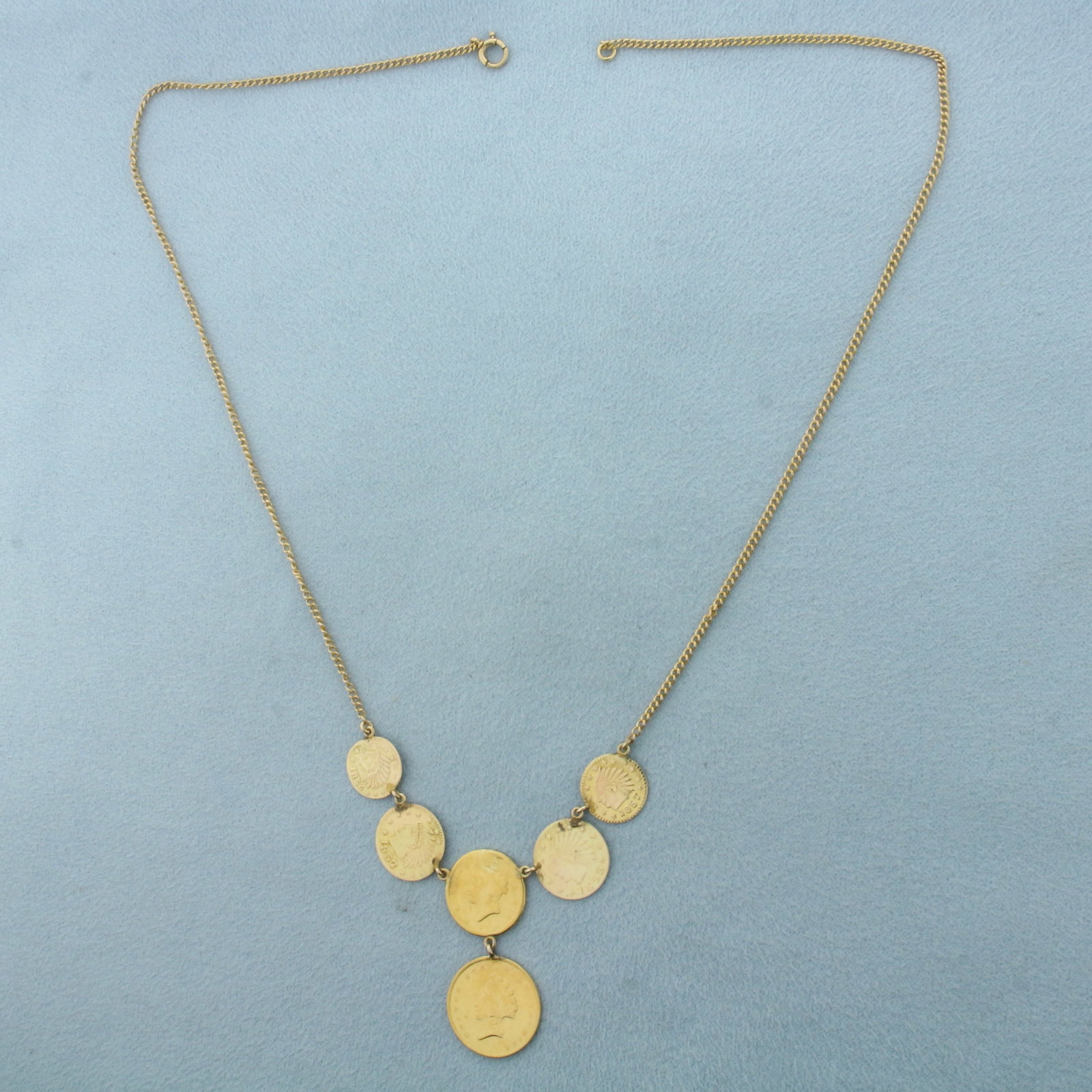 Vintage Gold Coin Necklace (1 of 3)