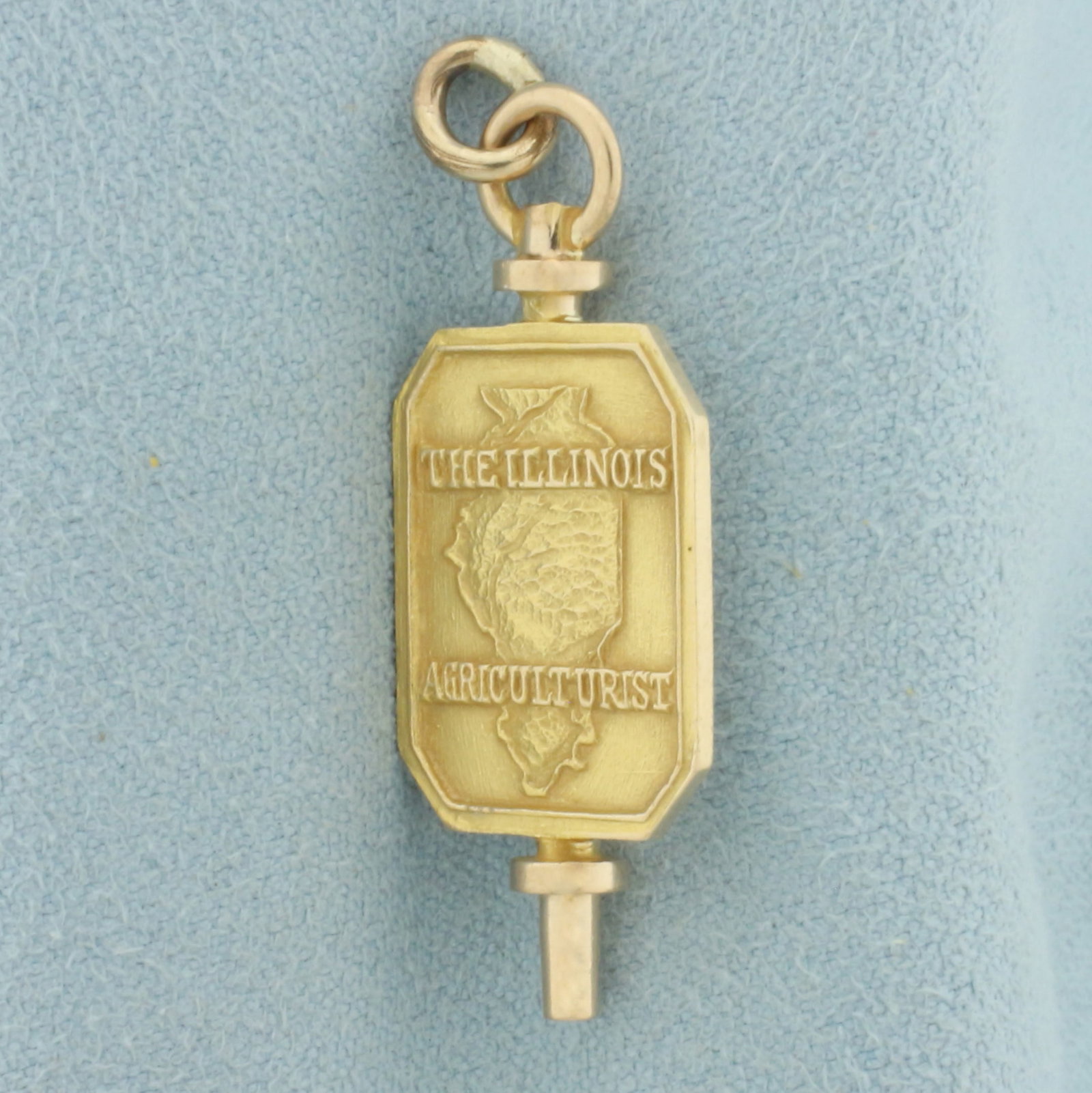 The Illinois Agriculturist Pendant or Charm in 10k Yellow Gold (1 of 2)