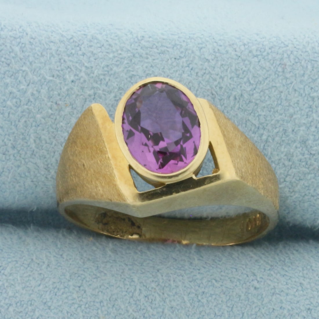 Amethyst Statement Ring in 10k Yellow Gold (1 of 4)