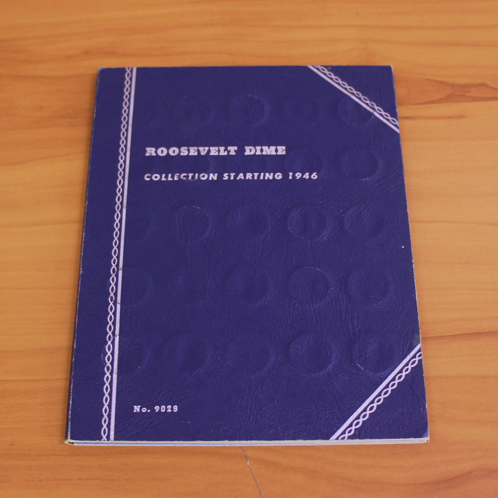 Roosevelt Dime Silver Coin Collection in Blue Folder Book: Contains 48 90% silver dimes dollars - 1946 to 1965D