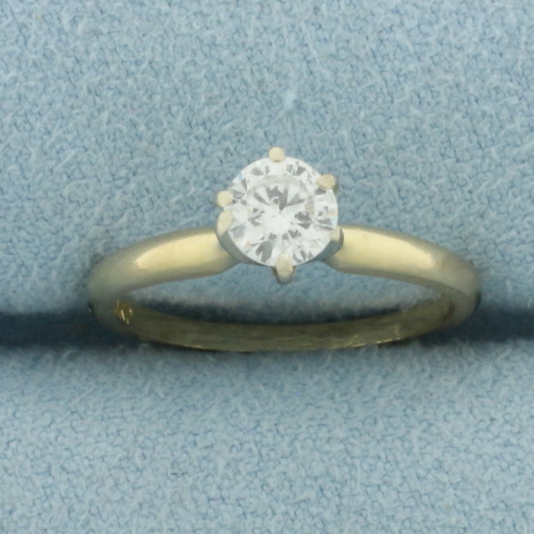 Diamond Solitaire Engagement Ring in 14k Yellow Gold (1 of 4)