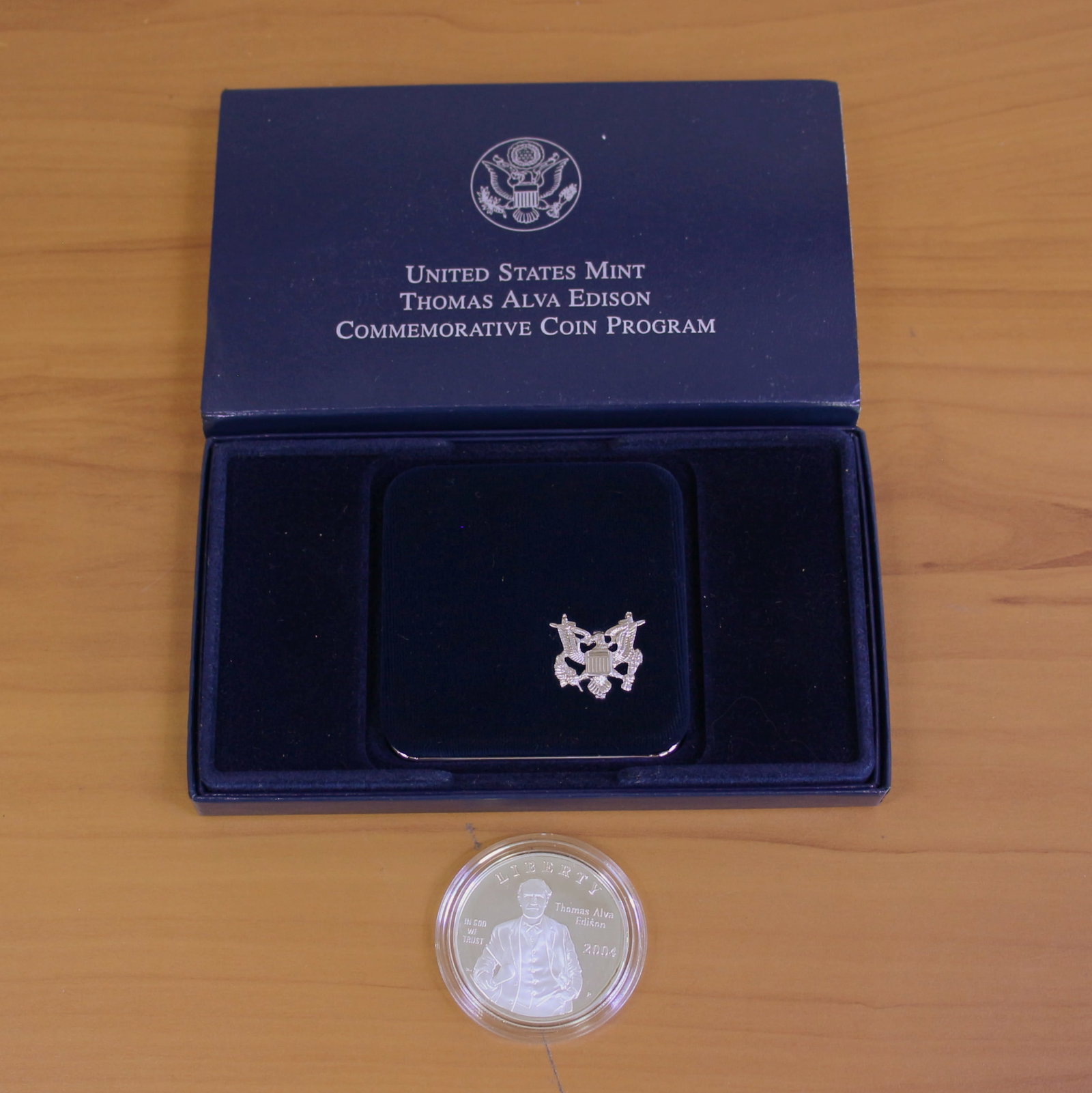 2004 US Mint Thomas Alva Edison Commemorative Proof Coin OGP (1 of 3)