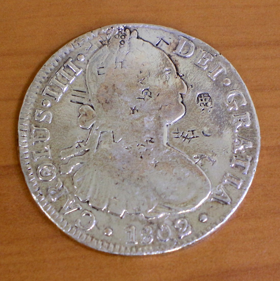 Mexico Spanish Colonial 8 Reales Carol Carolus IIII 1802 Mo FT: Contains one Mexico Spanish Colonial 8 Reales Carol Carolus IIII 1802 Mo FT. Condition as shown in picture.