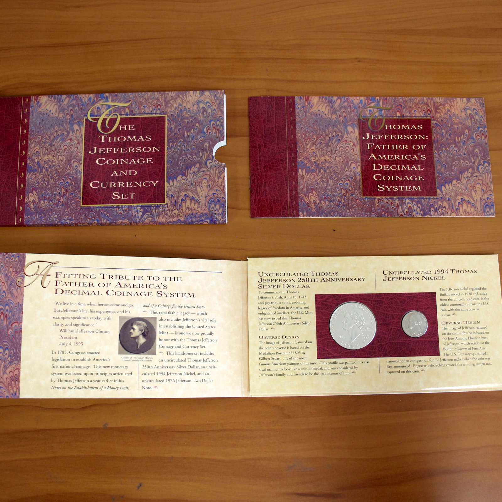 US Mint Thomas Jefferson Coinage and Currency Coin Set OGP (1 of 2)