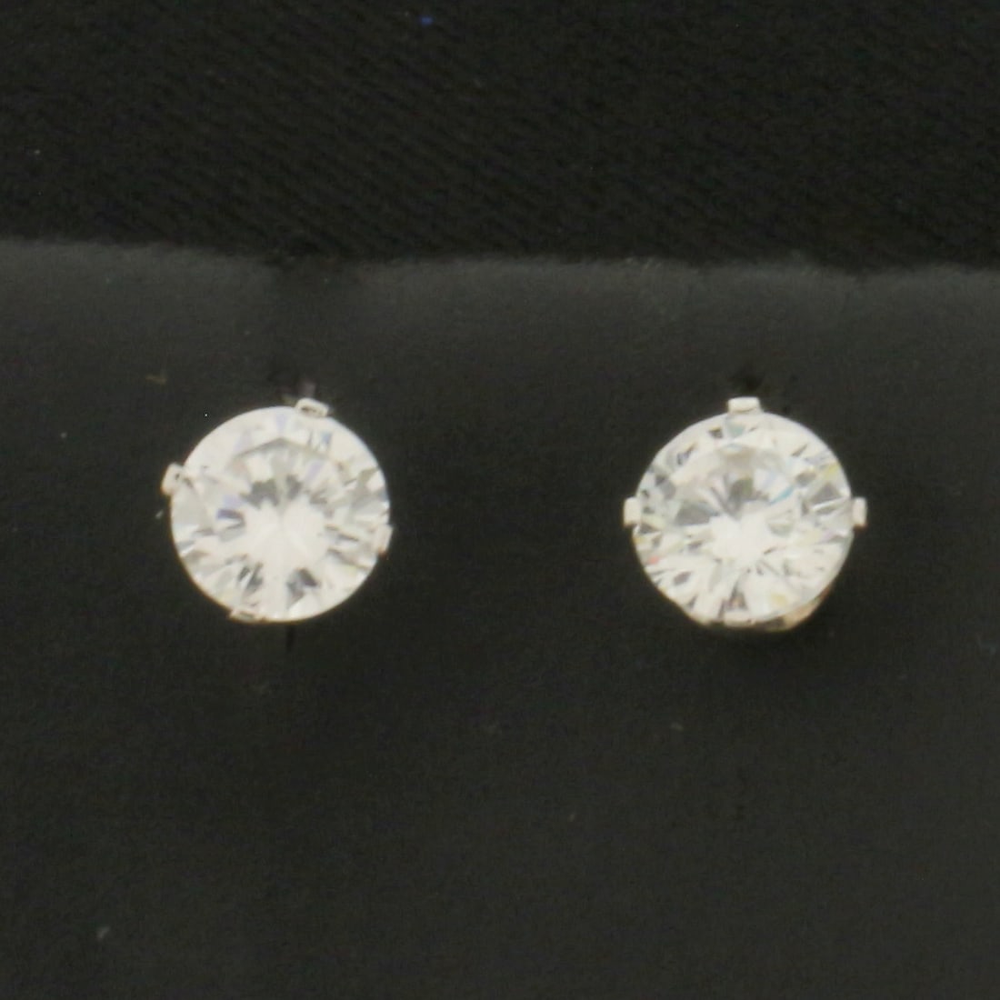 CZ Stud Earrings in 14k White Gold (1 of 2)