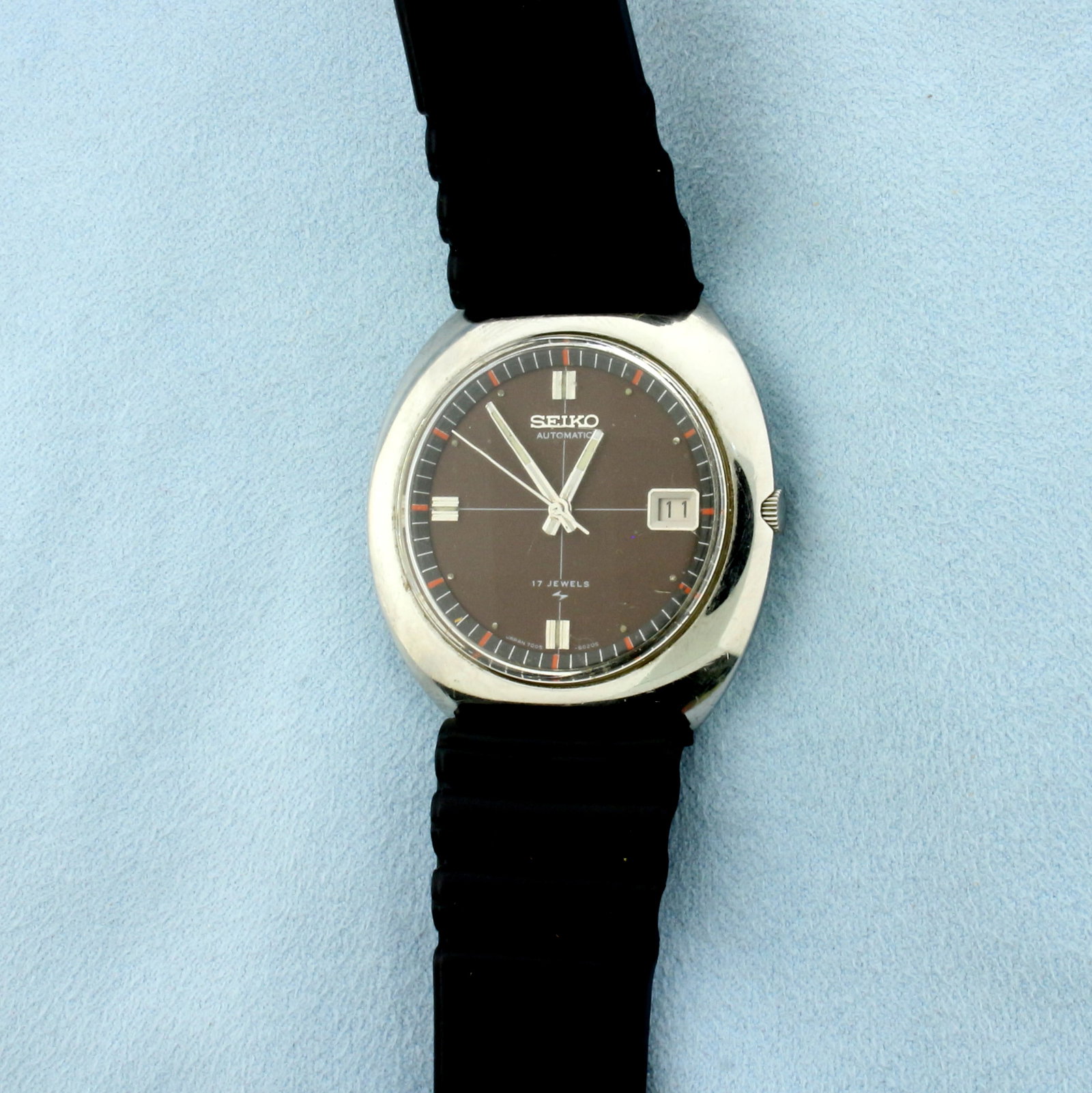 Mens Vintage Seiko Automatic Military Watch 7005-6020 (1 of 3)