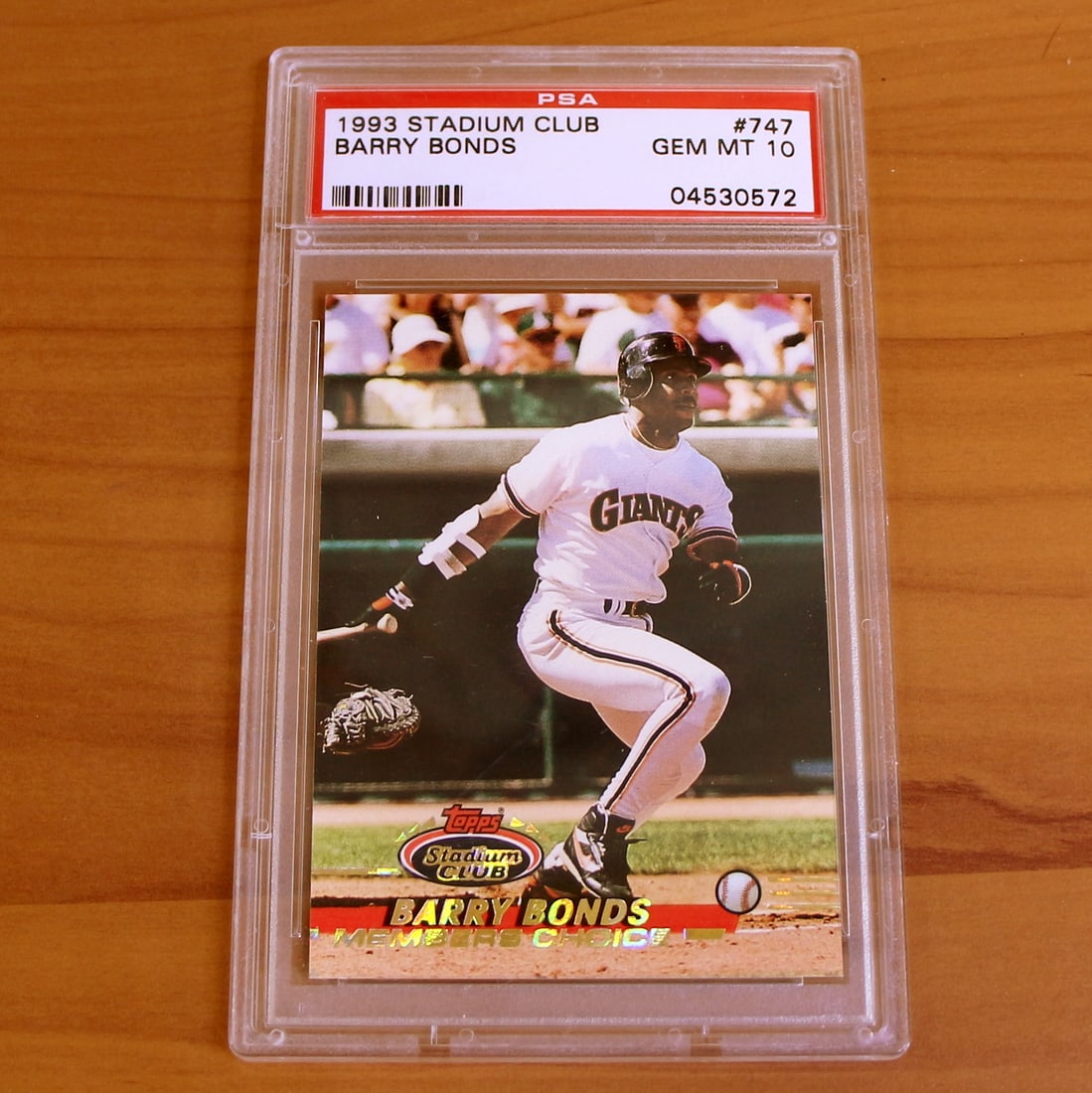1993 Topps Stadium Club Baseball #747 Barry Bonds Card PSA Gem Mint 10 (1 of 2)