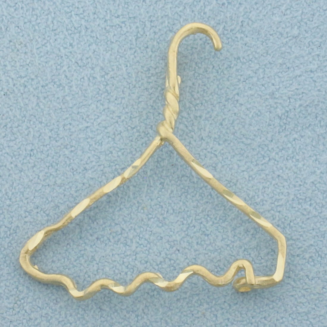 Coat Hanger Charm Holder Pendant in 14k Yellow Gold (1 of 2)