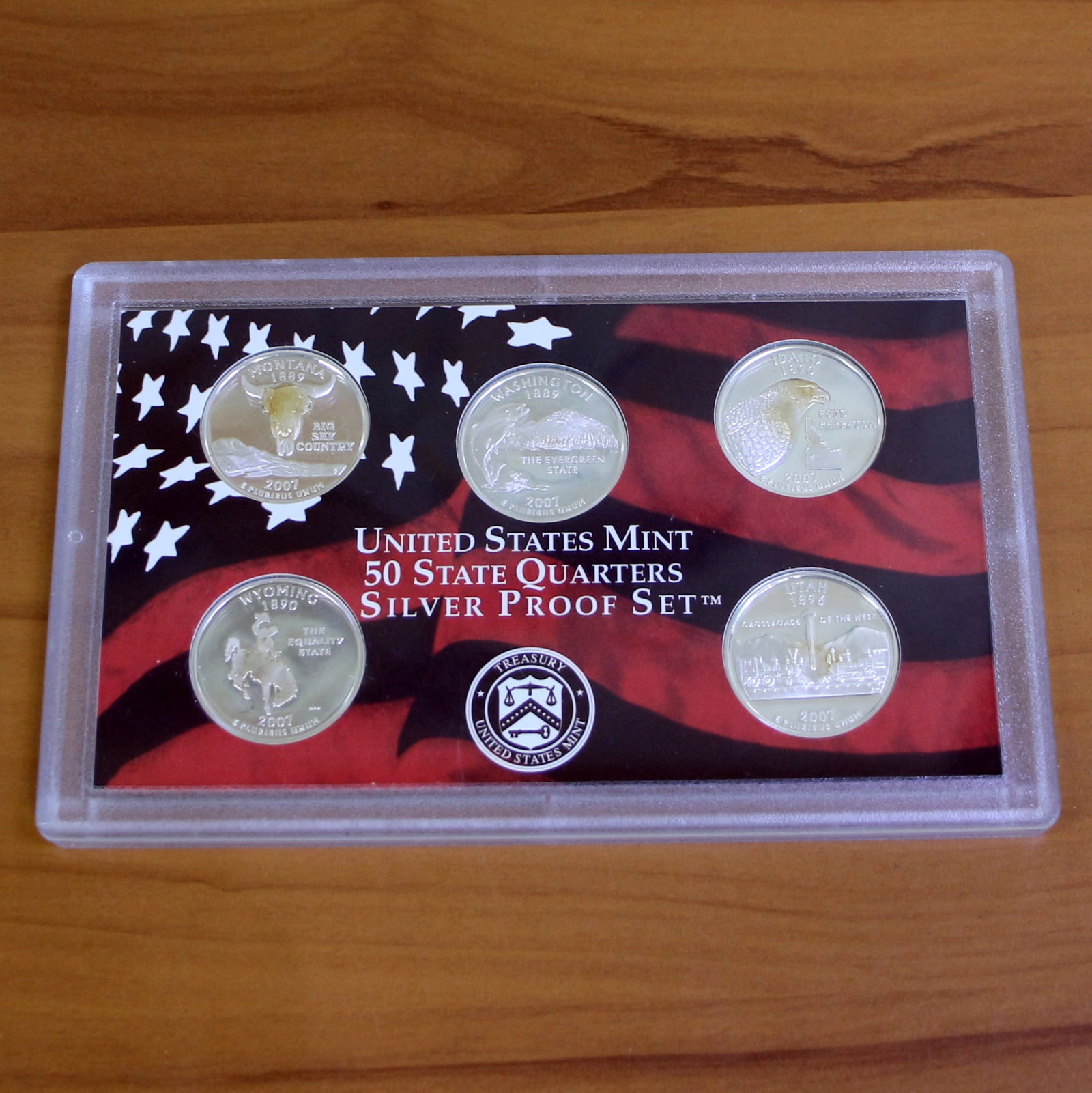 2007 US Mint Silver State Quarters Proof Coin Set (1 of 2)