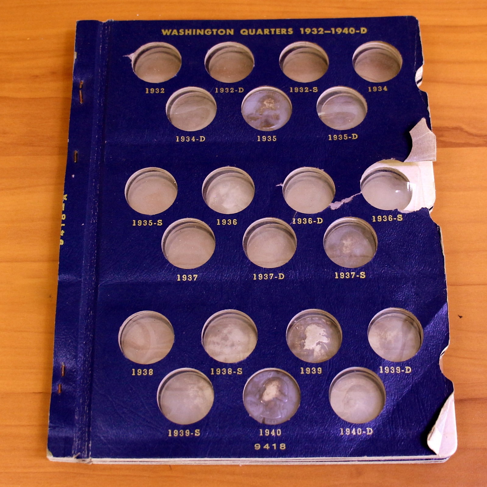 1932-1940 Silver Washington Quarter Coin Collection (1 of 4)
